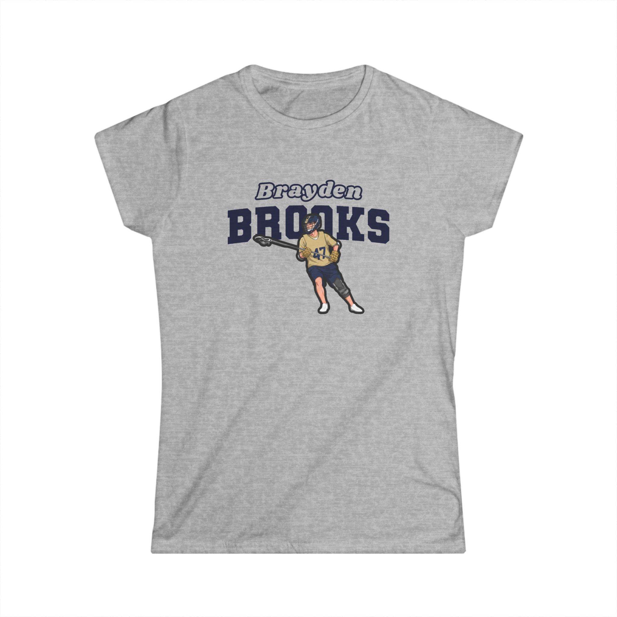 Women's Softstyle Tee — character_name_arch in Grey