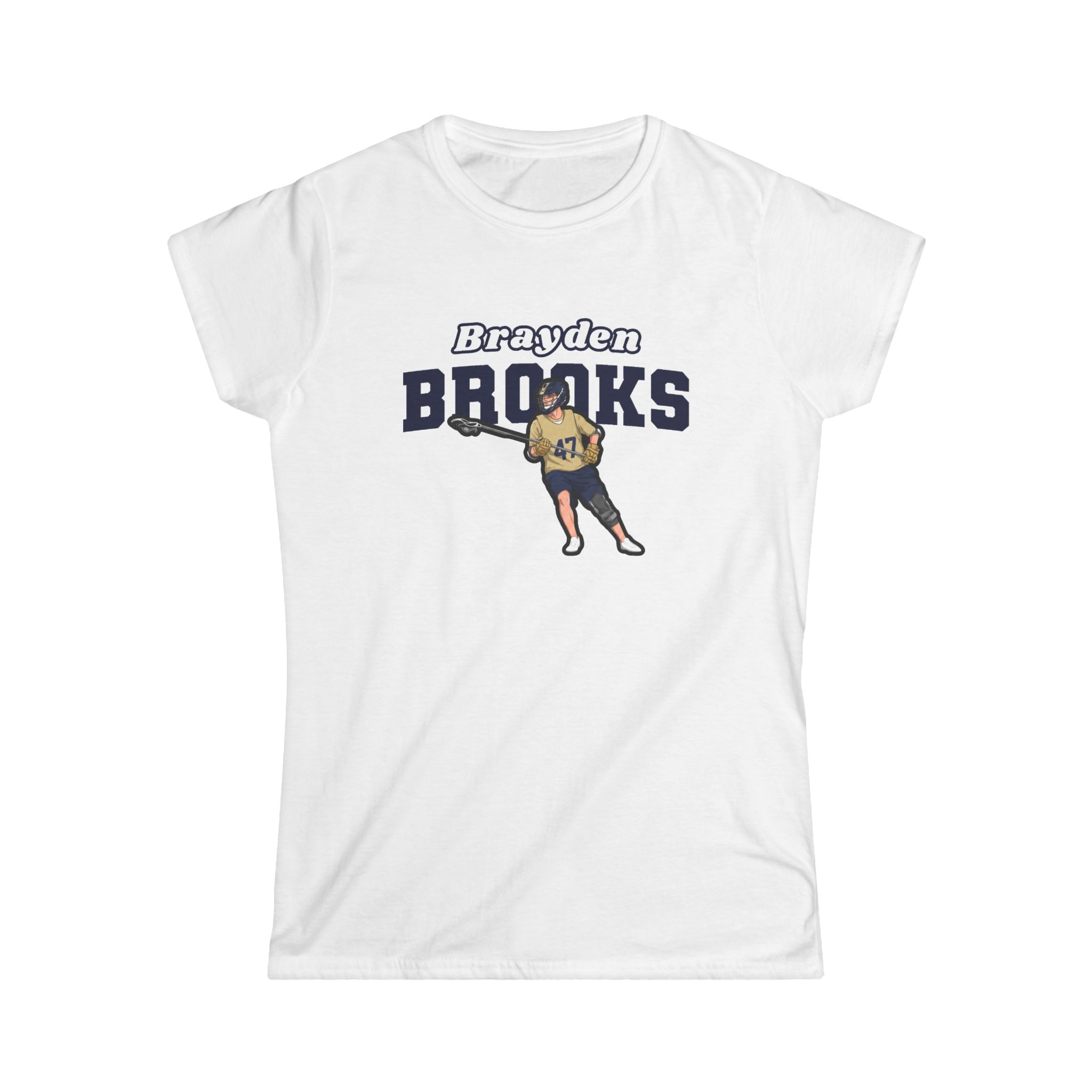 Women's Softstyle Tee — character_name_arch in White