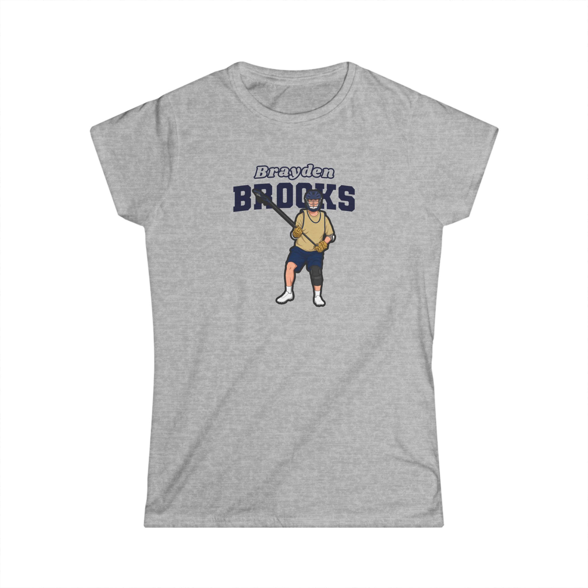 Women's Softstyle Tee — character_name_arch in Grey