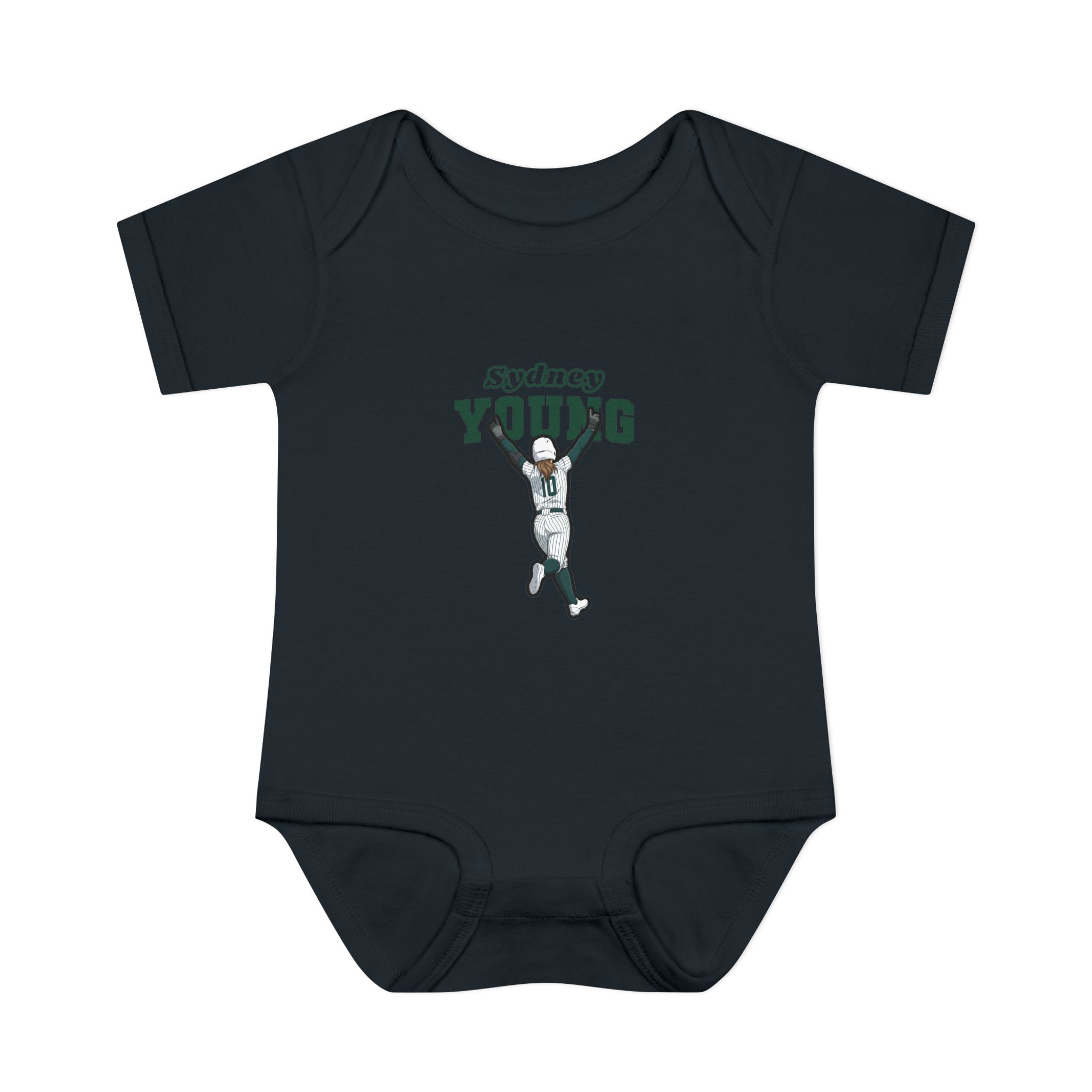 Baby Onesie — character_name_arch in Black