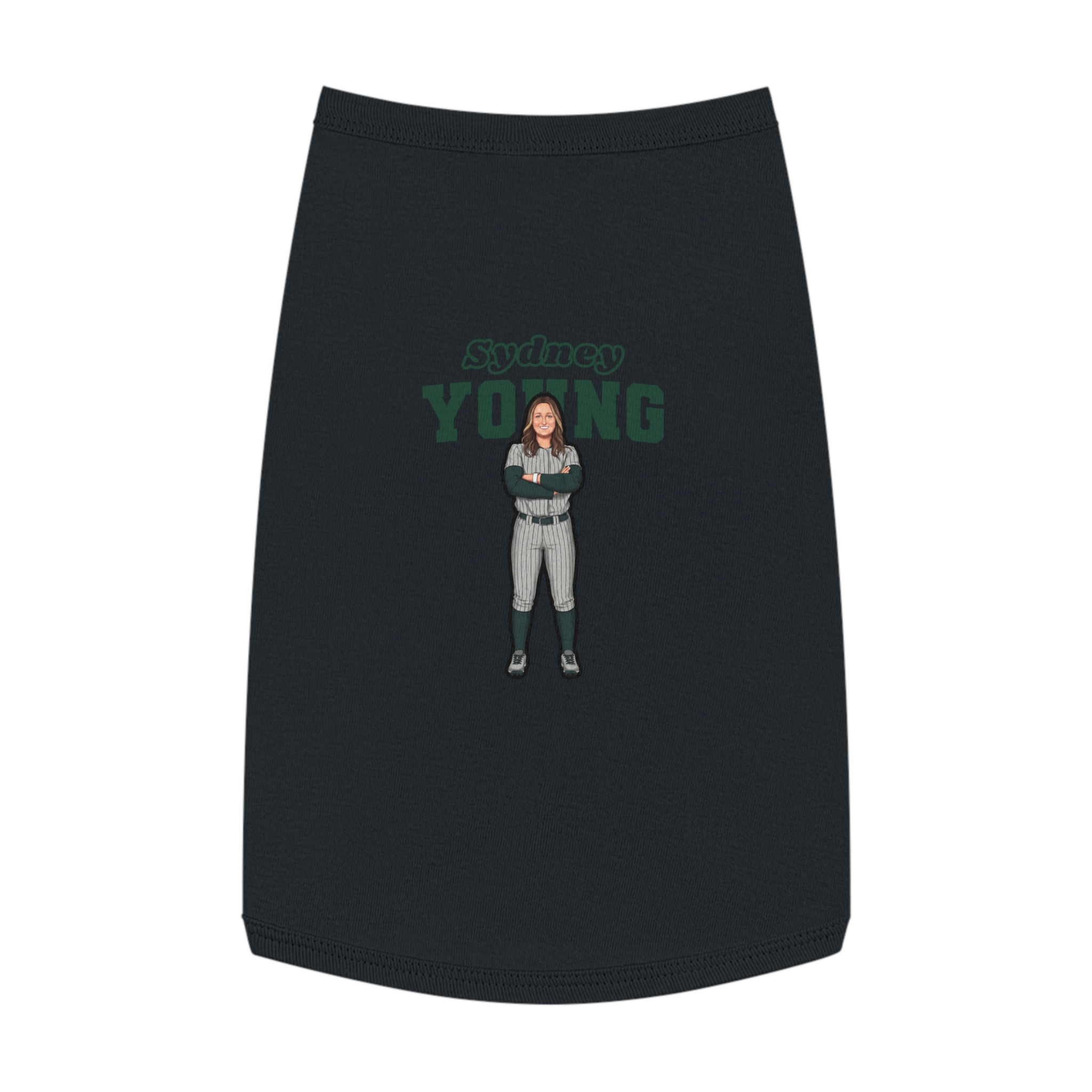 Pet Tank Top — character_name_arch in Black