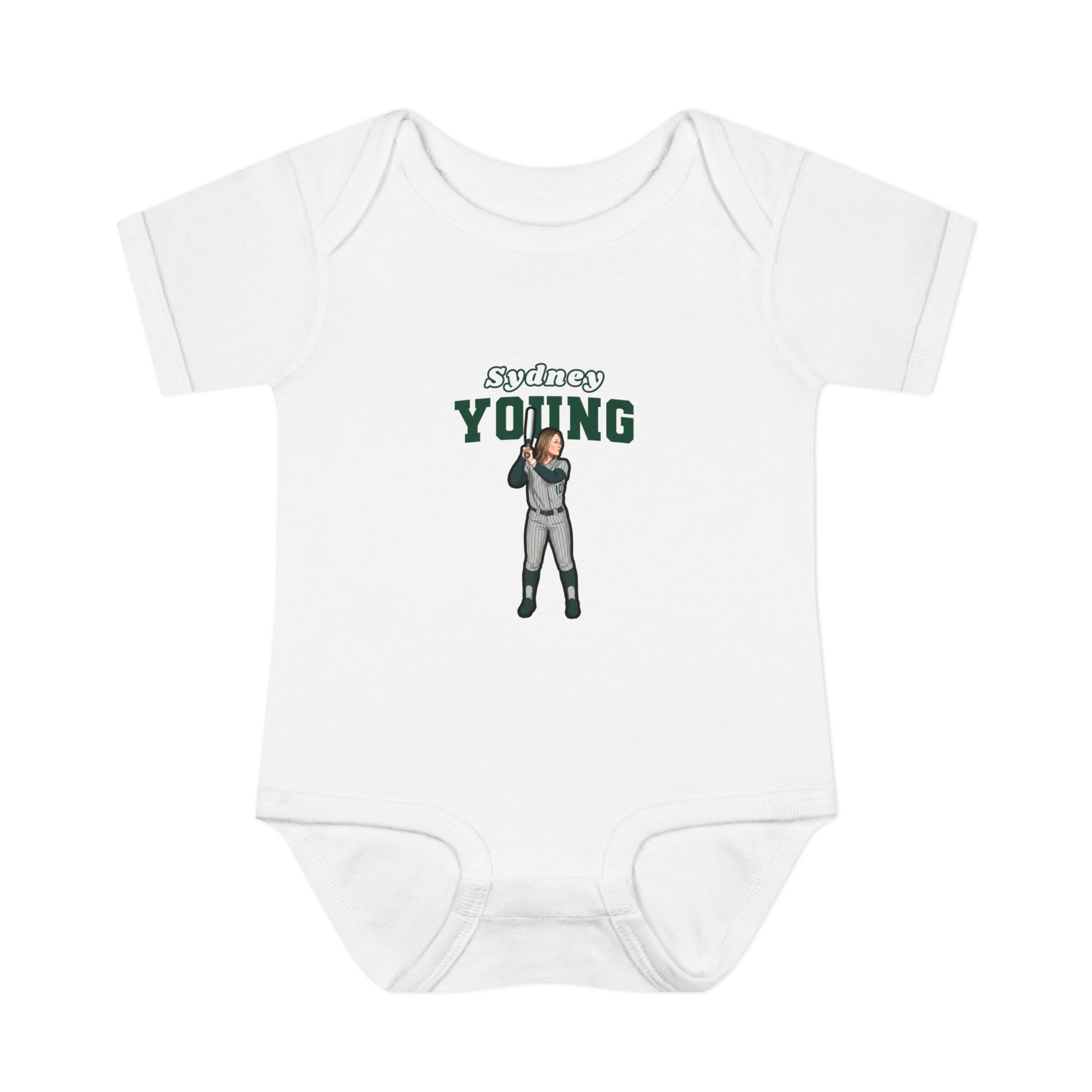 Baby Onesie — character_name_arch in White