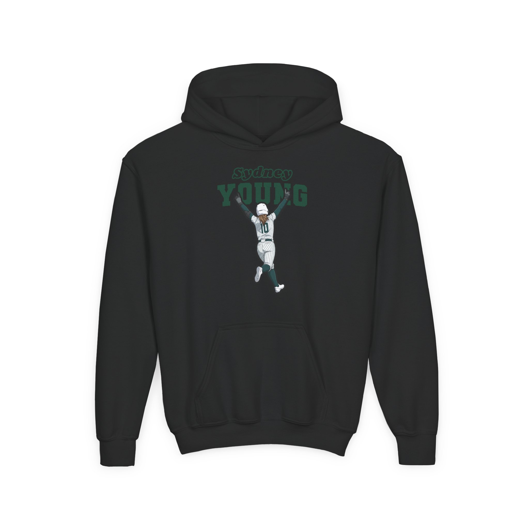 Youth Hoodie — character_name_arch in Black