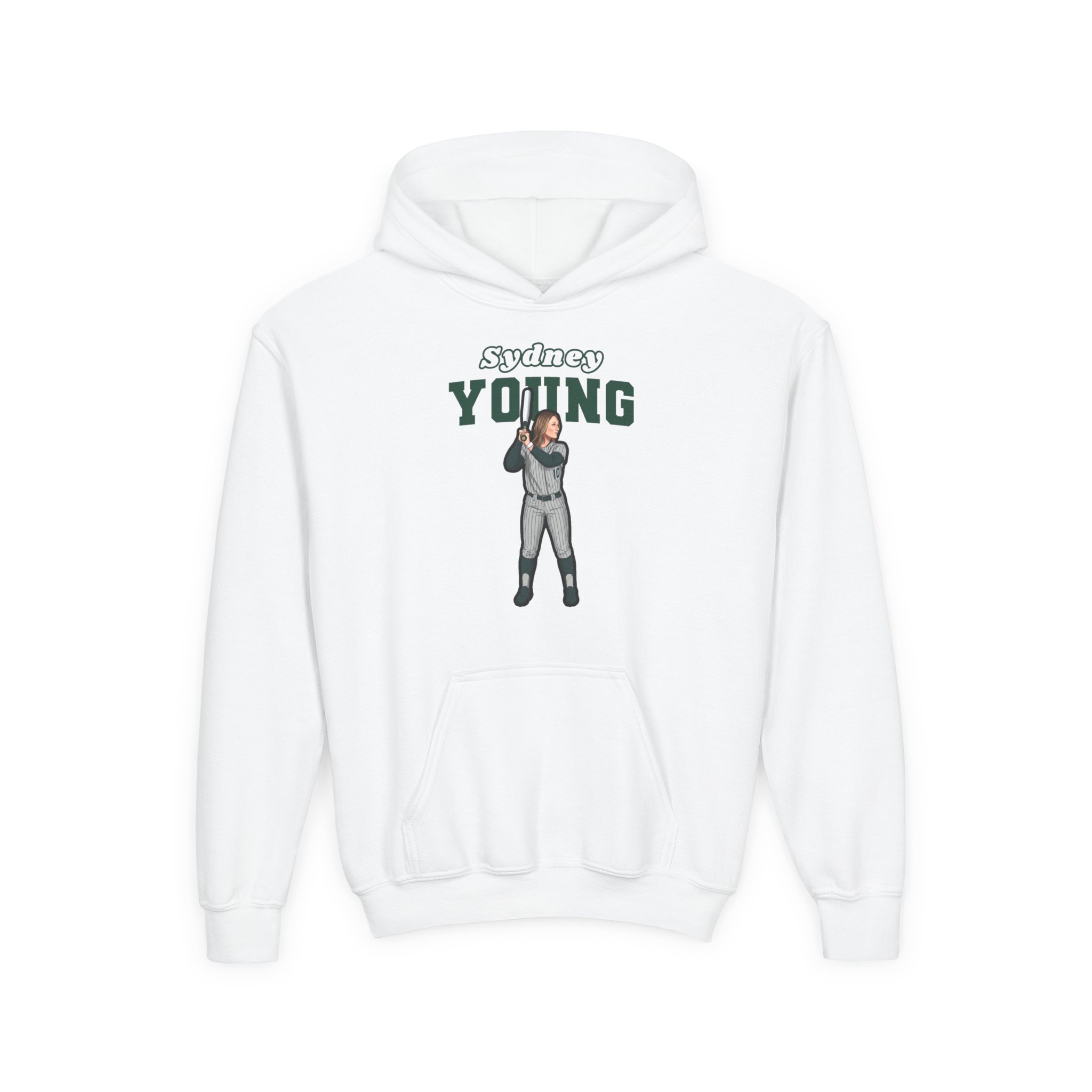 Youth Hoodie — character_name_arch in White