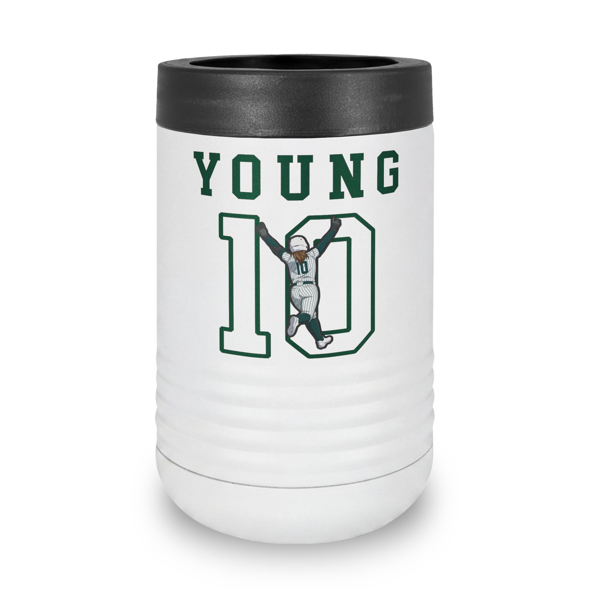 Stainless Can Cooler — character_shirsey in White