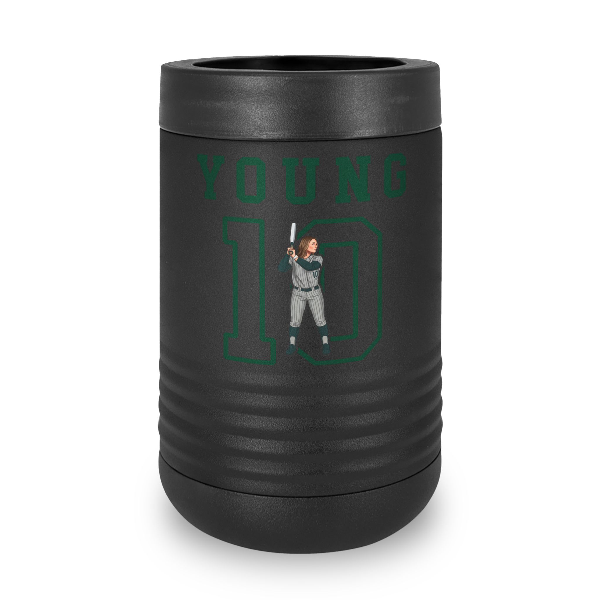 Stainless Can Cooler — character_shirsey in Black