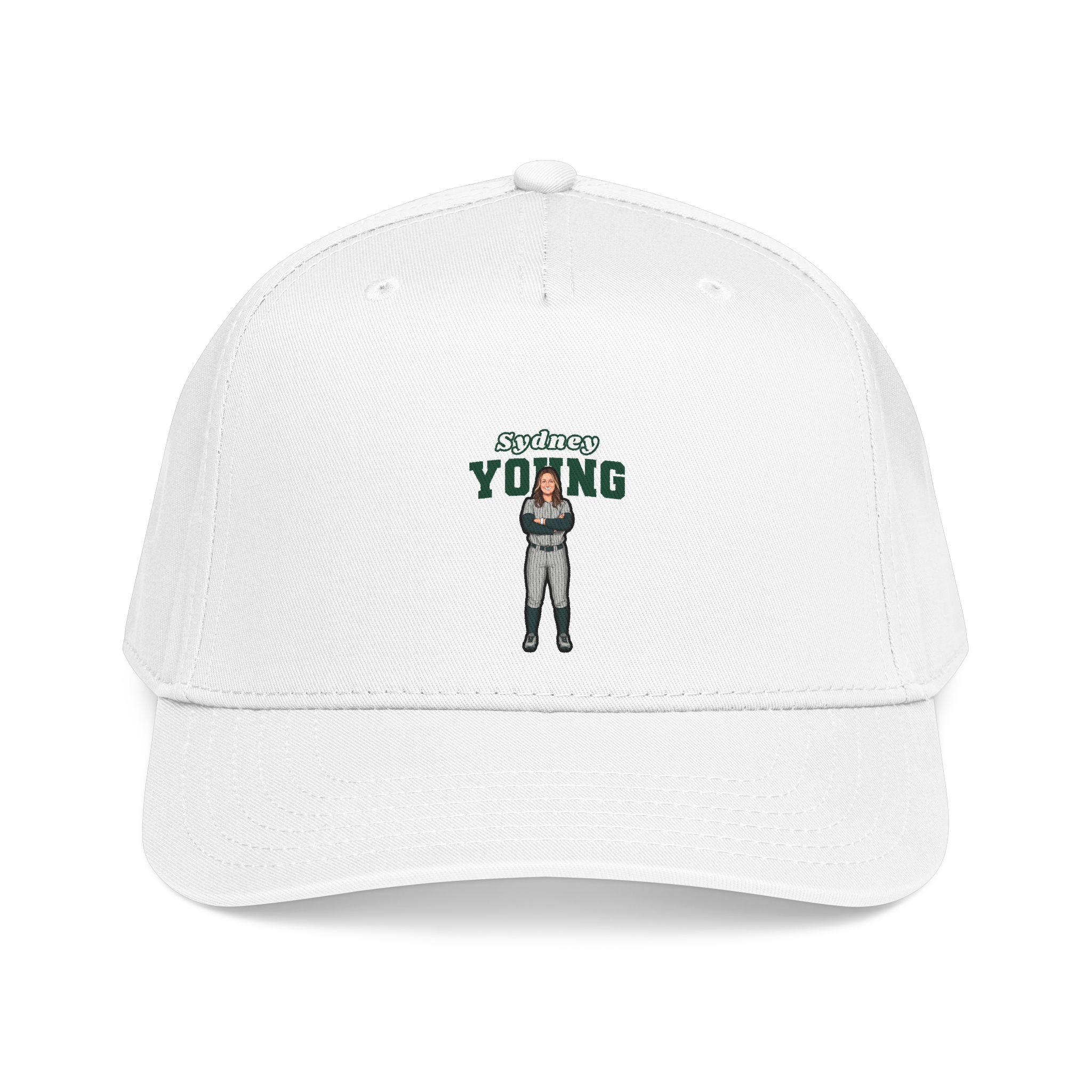 Baseball Cap — character_name_arch in White