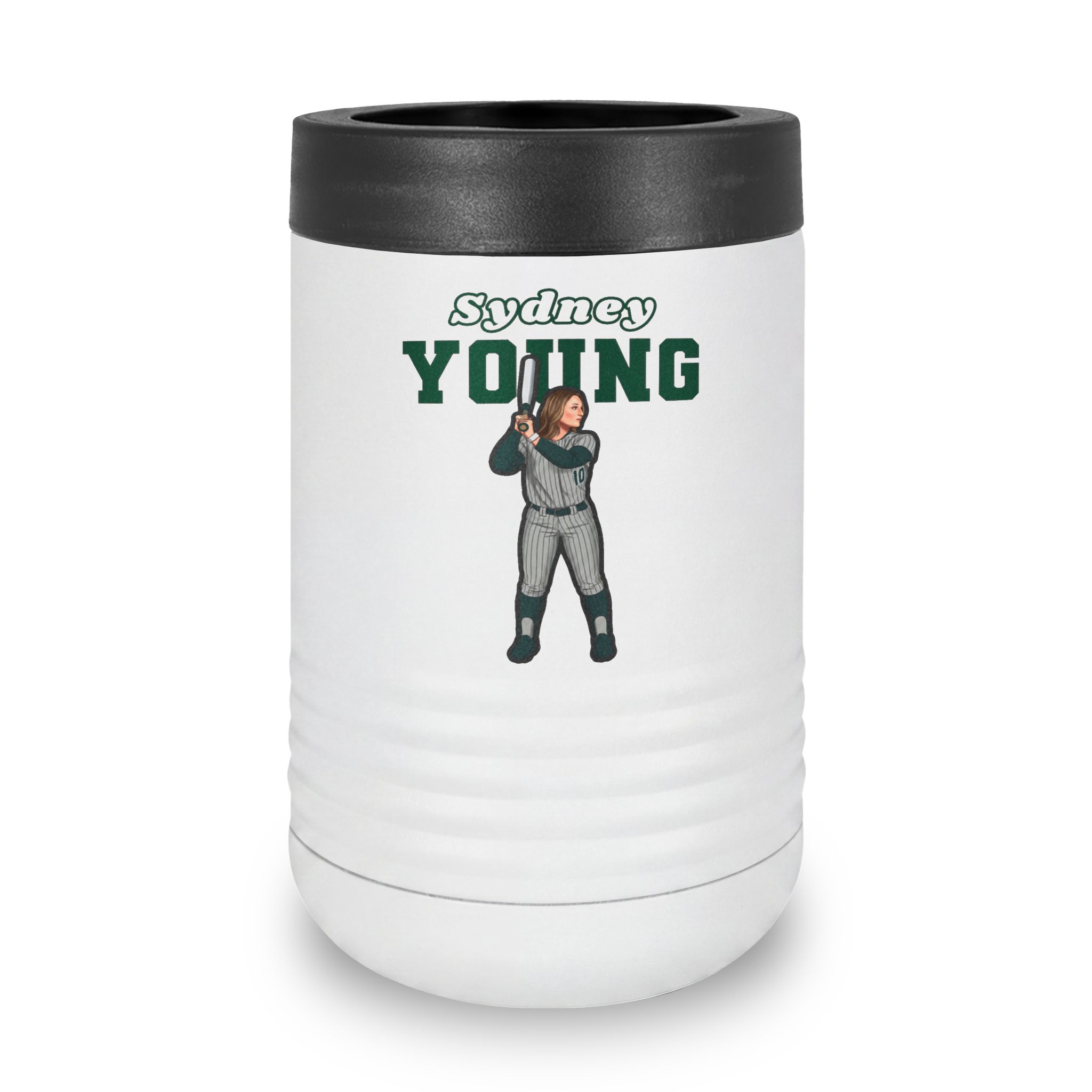 Stainless Can Cooler — character_name_arch in White