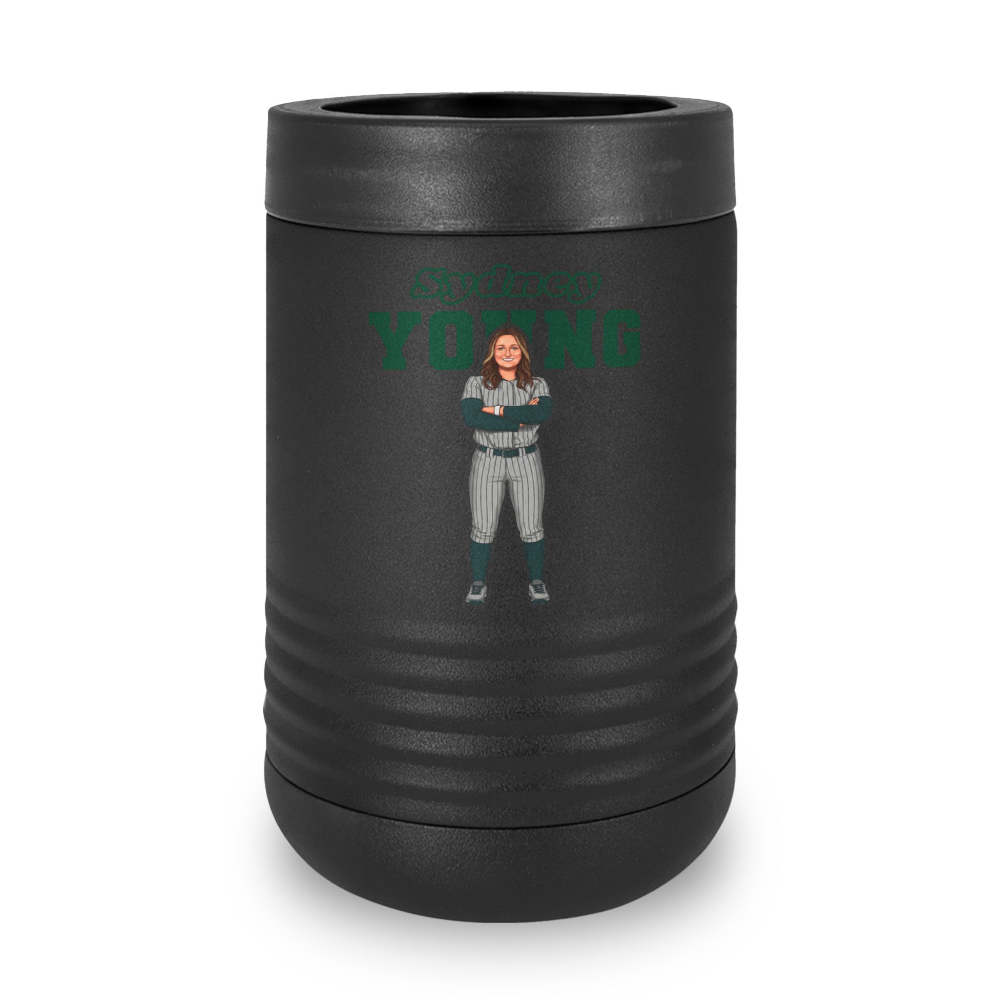 Stainless Can Cooler — character_name_arch in Black
