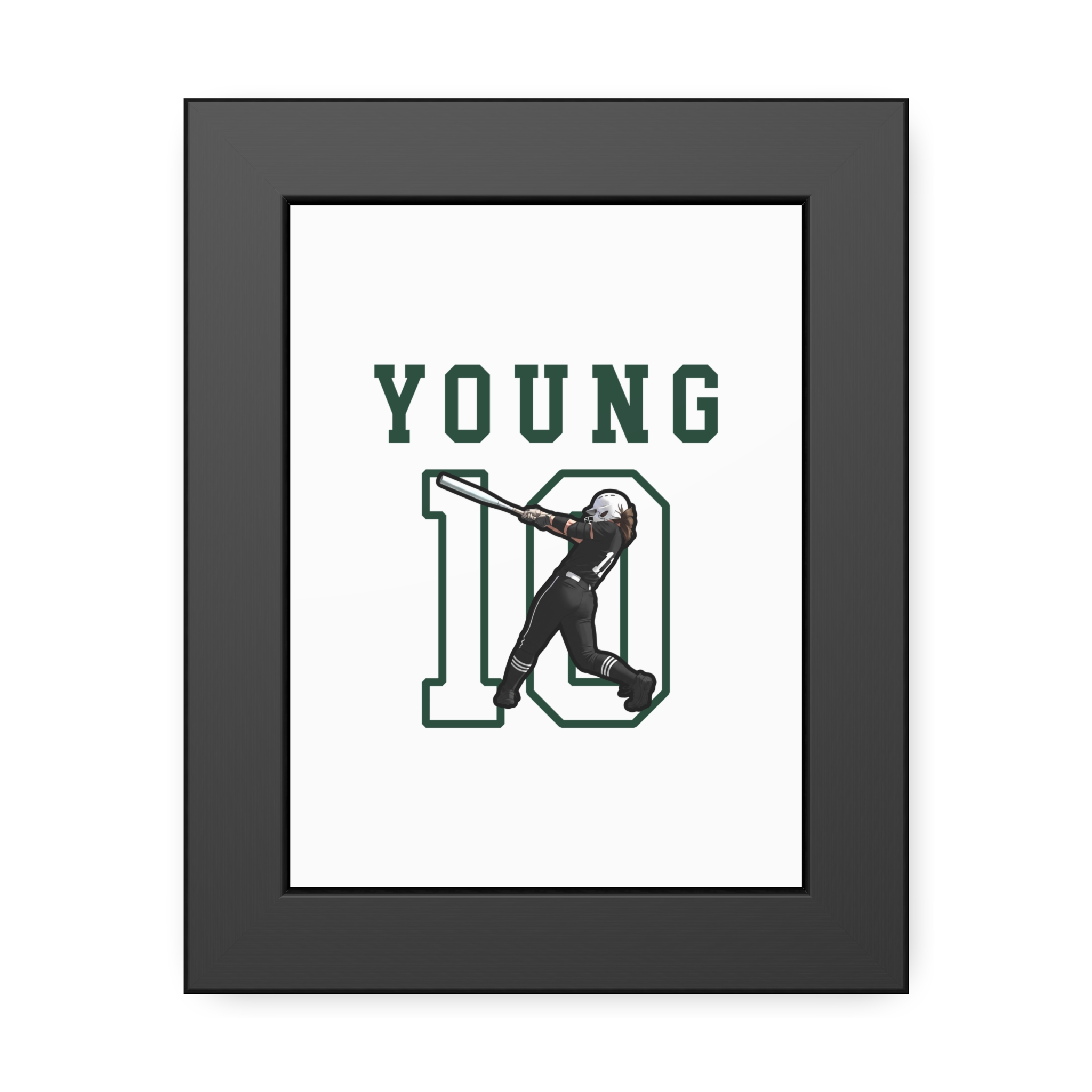 Framed Poster — character_shirsey in Black