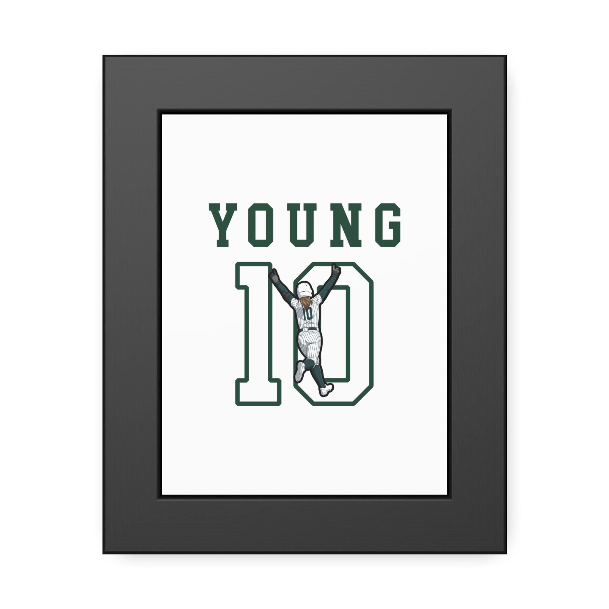 Framed Poster — character_shirsey in Black