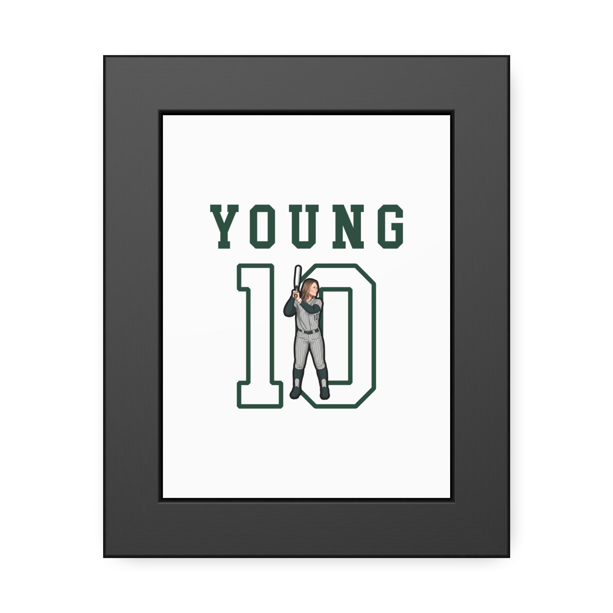 Framed Poster — character_shirsey in Black