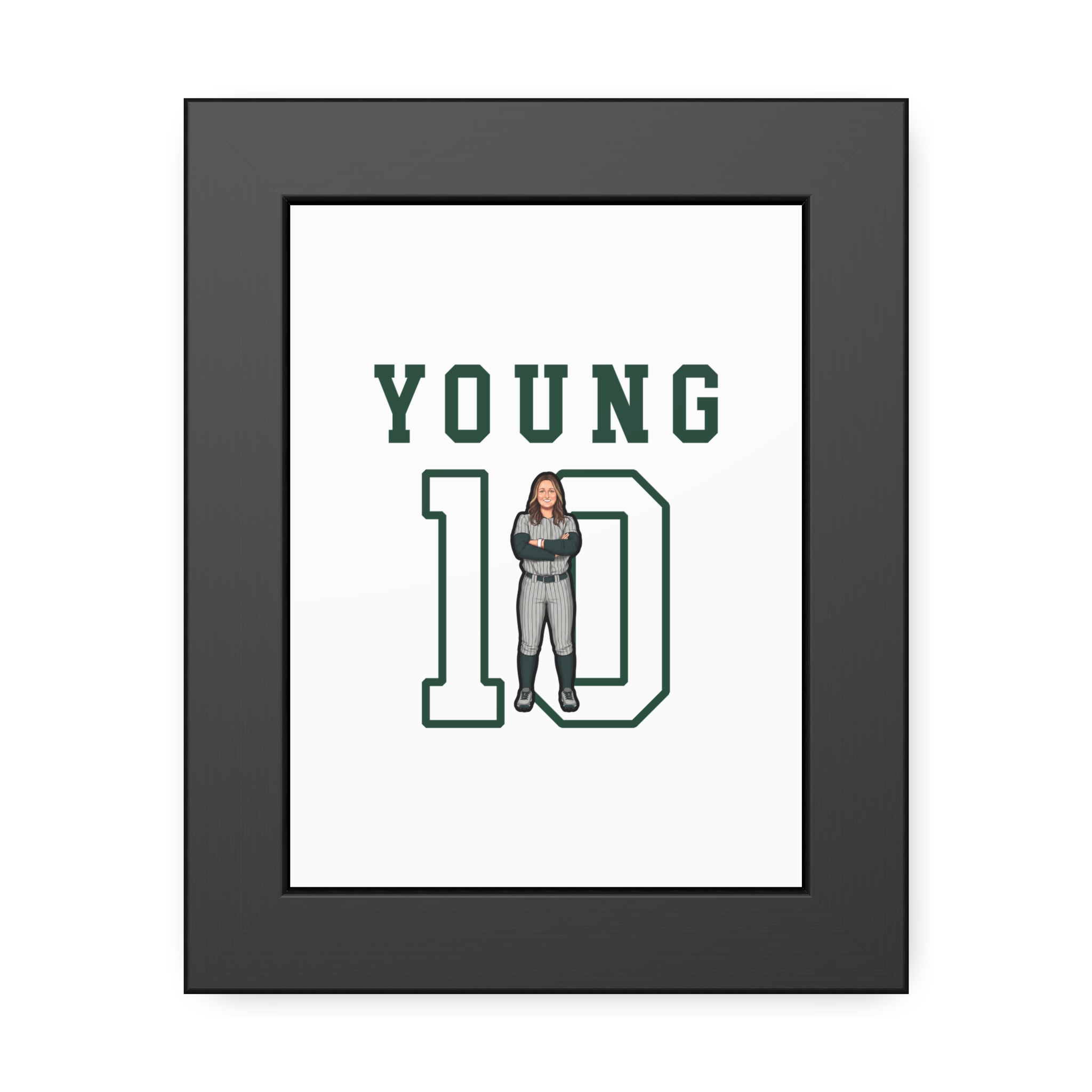 Framed Poster — character_shirsey in Black