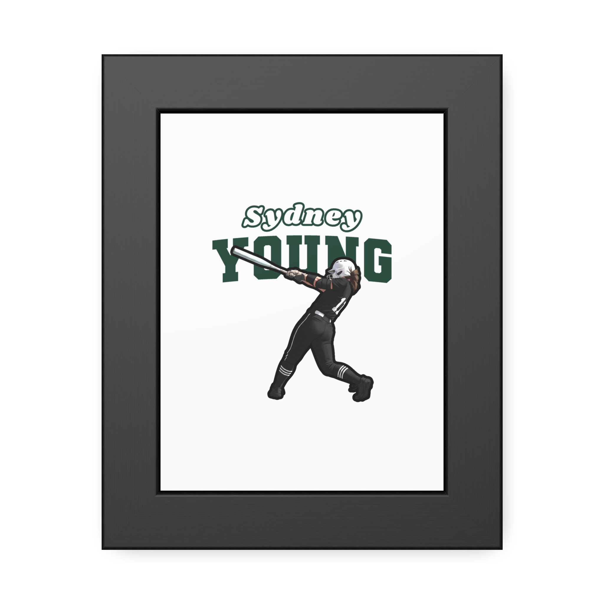 Framed Poster — character_name_arch in Black