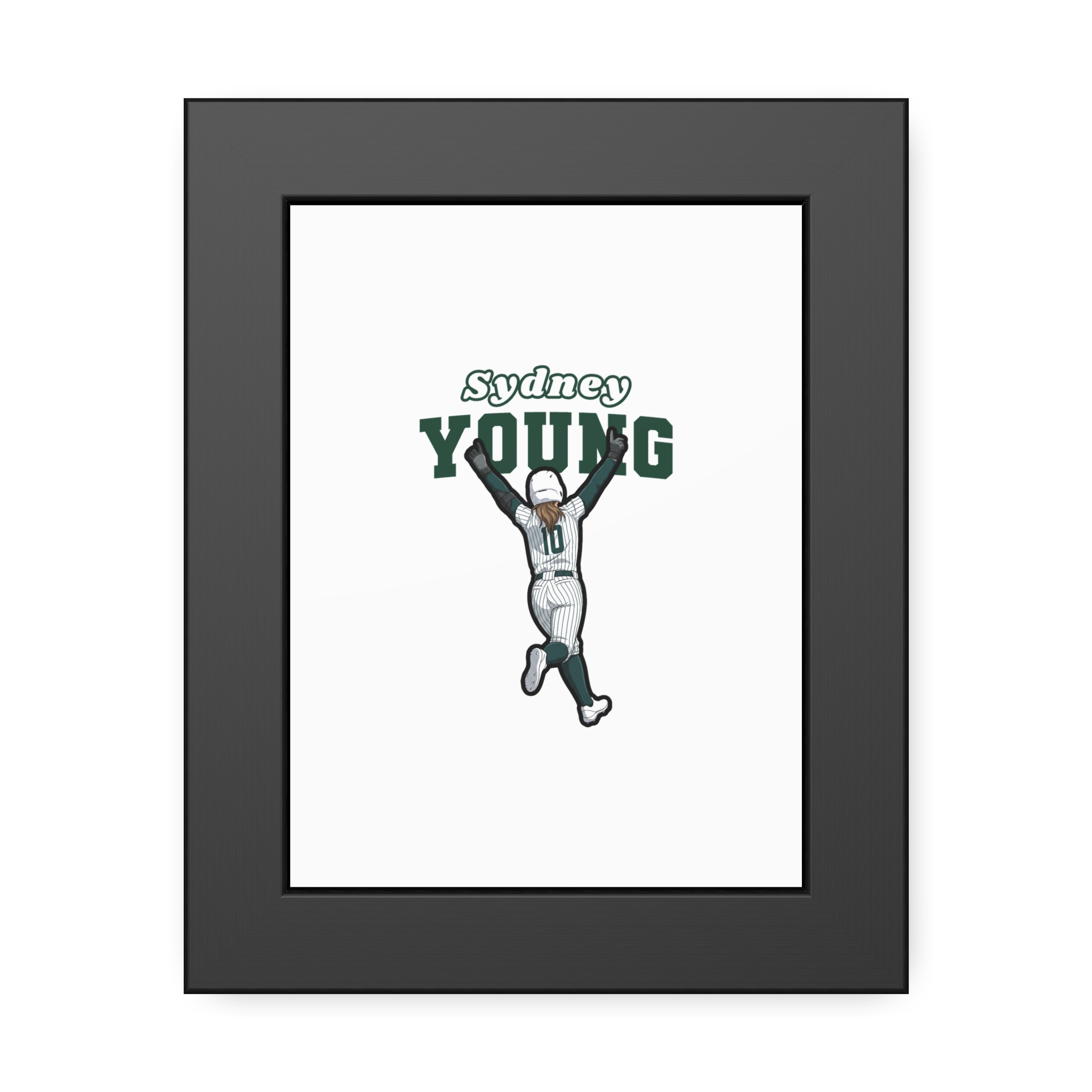 Framed Poster — character_name_arch in Black