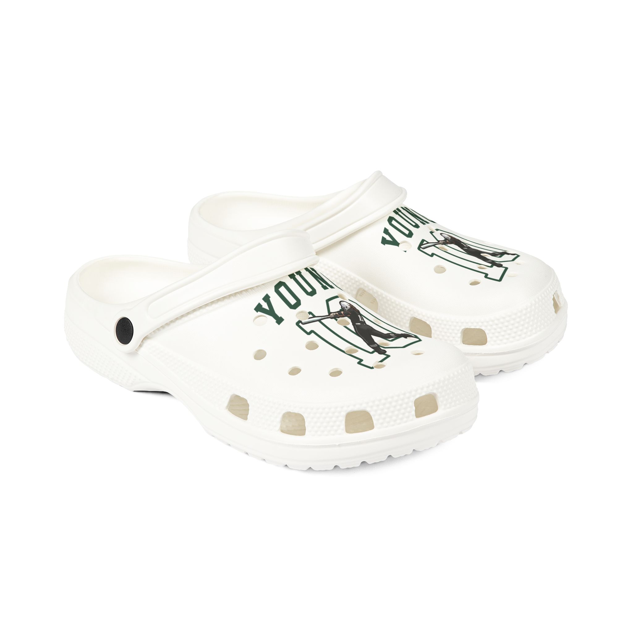 Rubber Clogs — character_shirsey in White