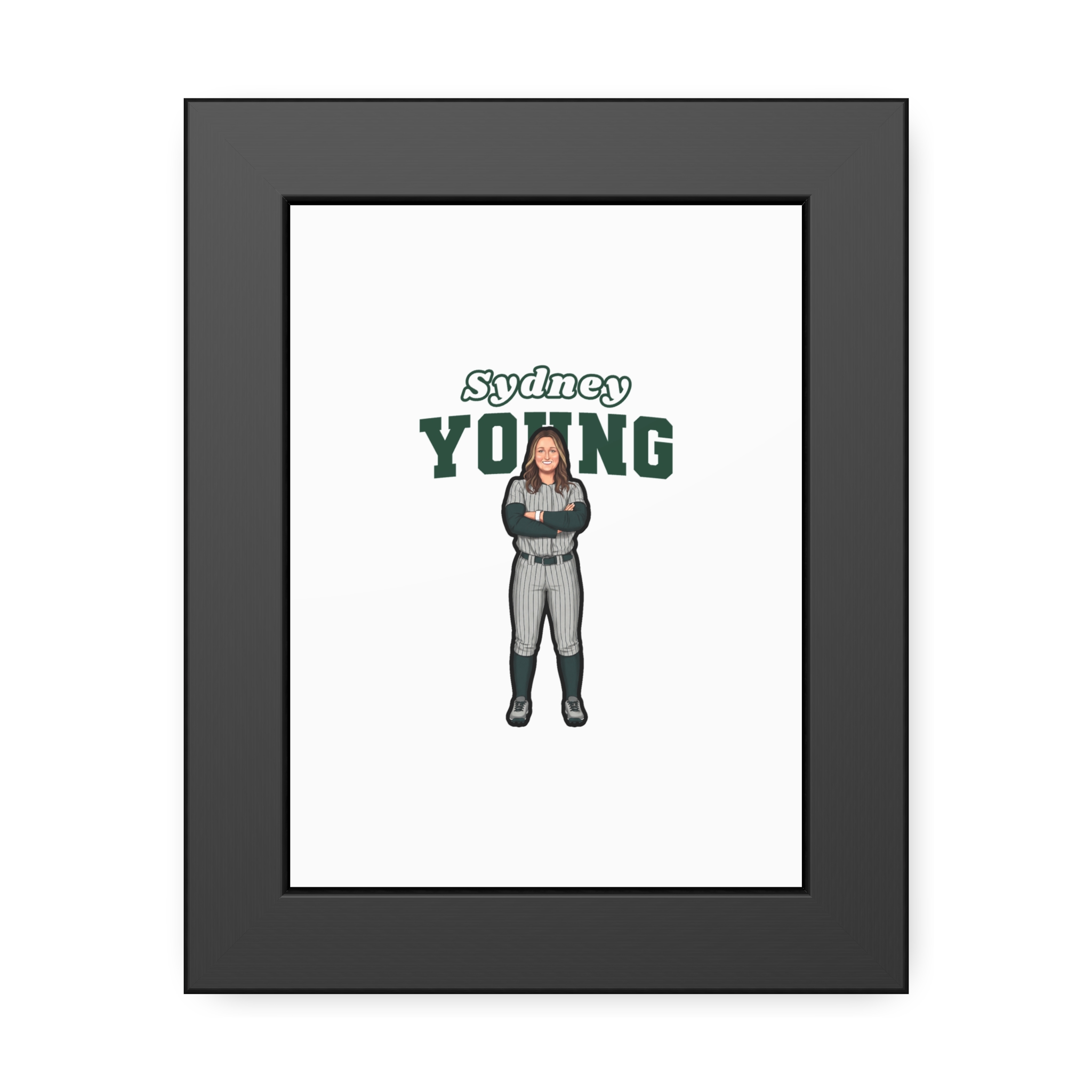 Framed Poster — character_name_arch in Black