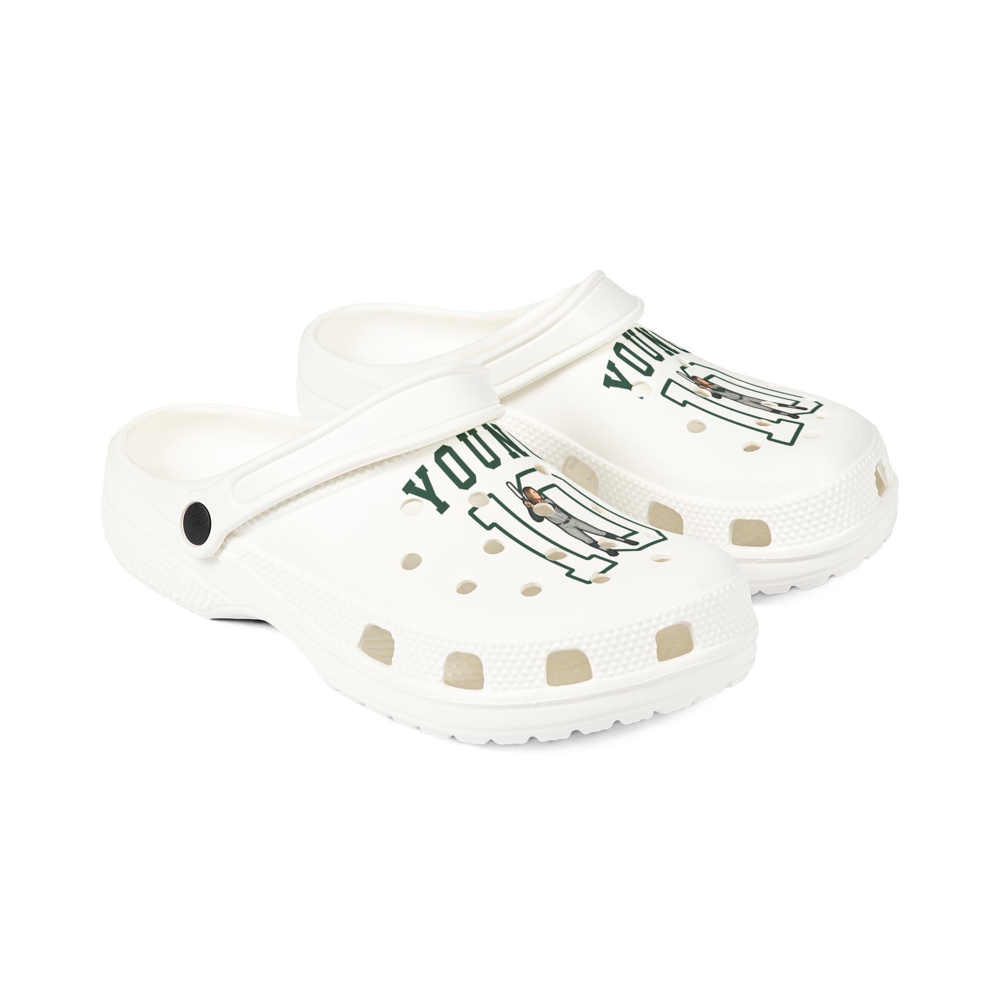 Rubber Clogs — character_shirsey in White