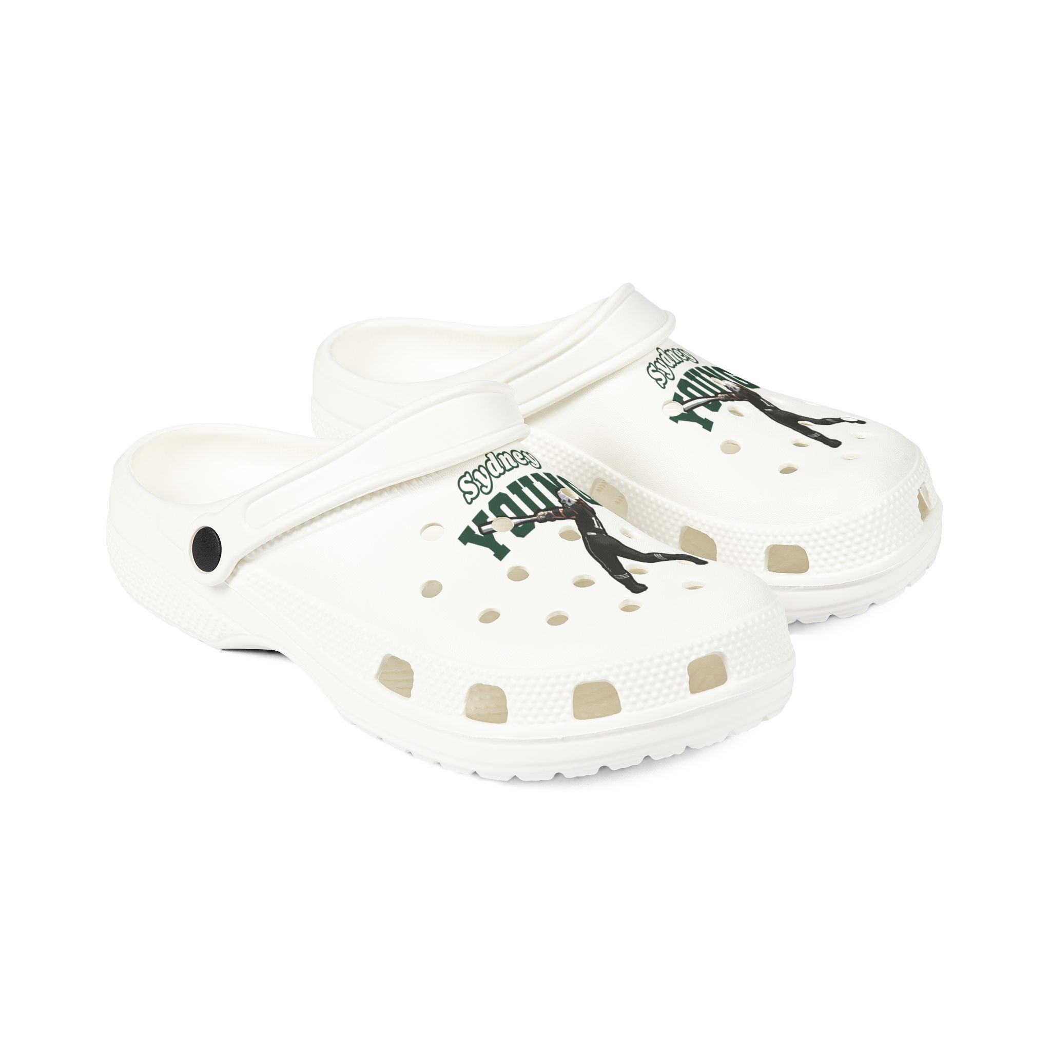 Rubber Clogs — character_name_arch in White