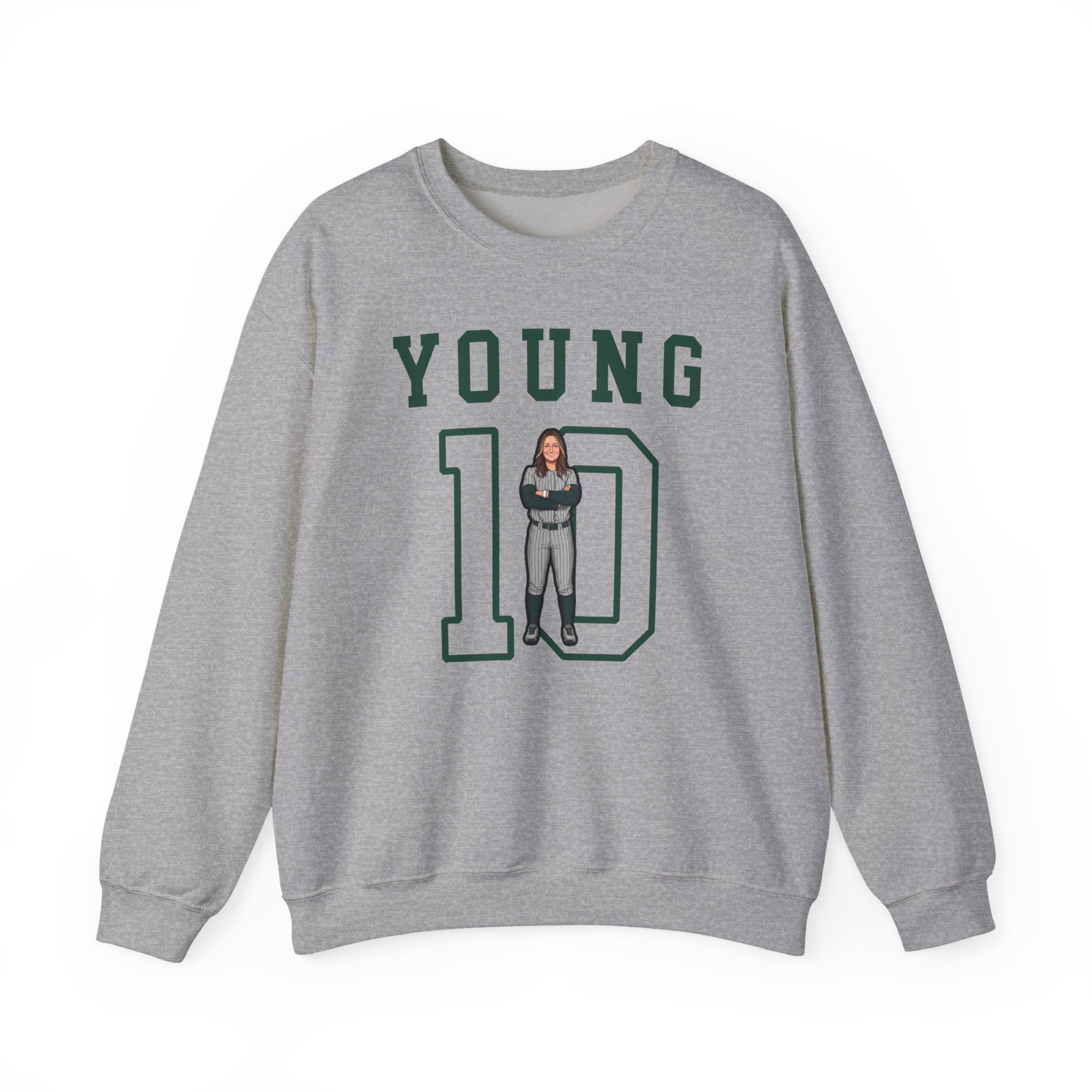 Crewneck Sweatshirt — character_shirsey in Grey