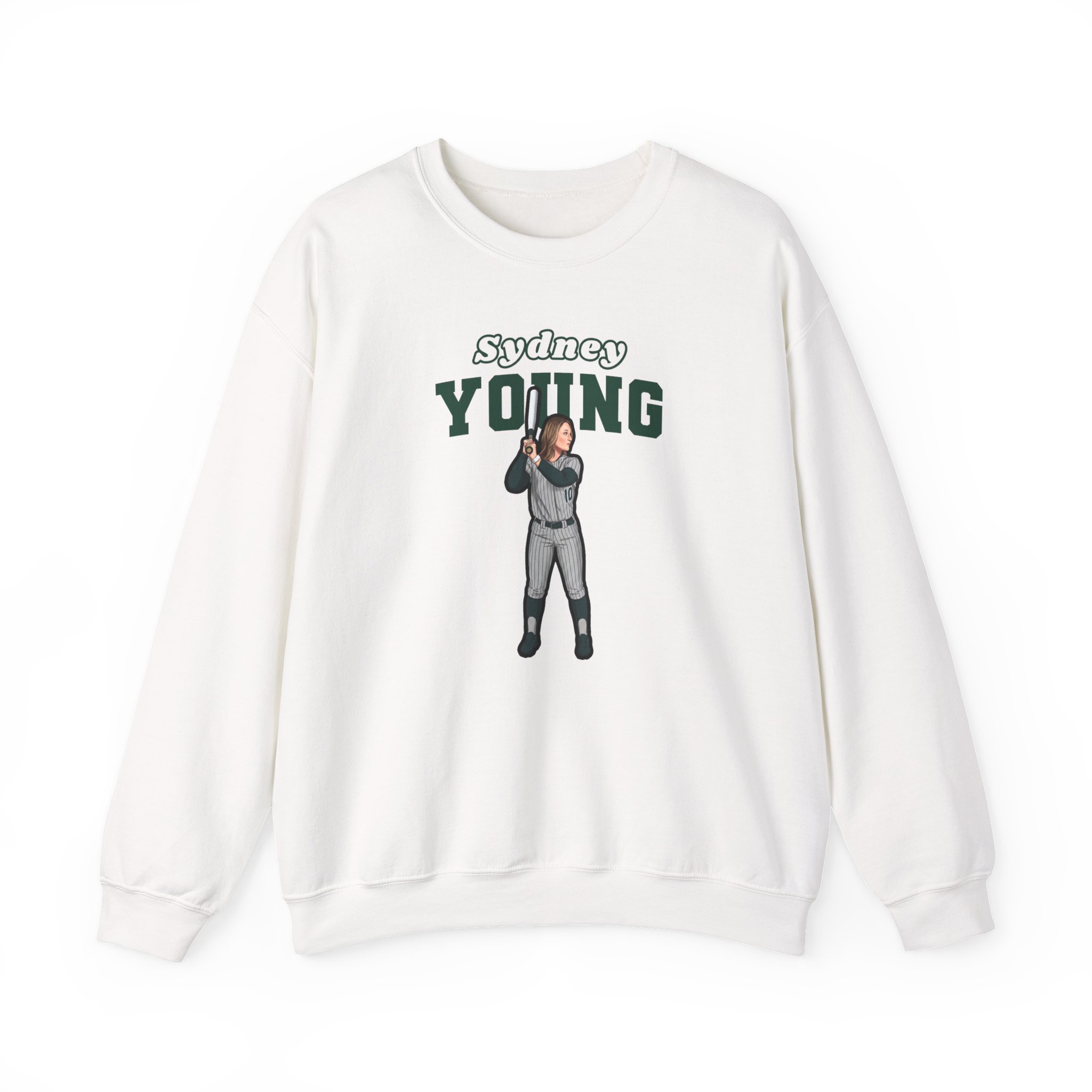 Crewneck Sweatshirt — character_name_arch in White