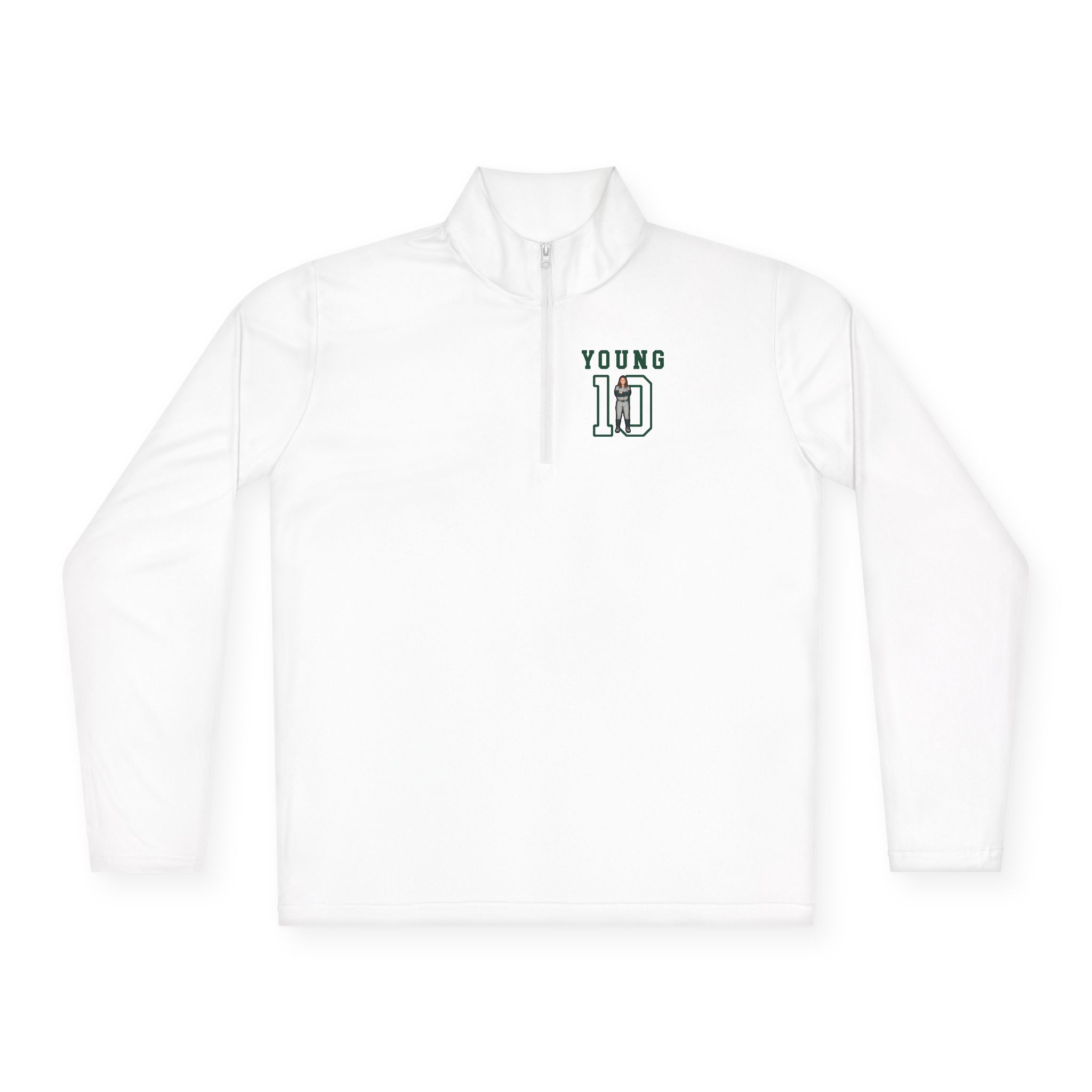 Q-Zip Pullover — character_shirsey in White