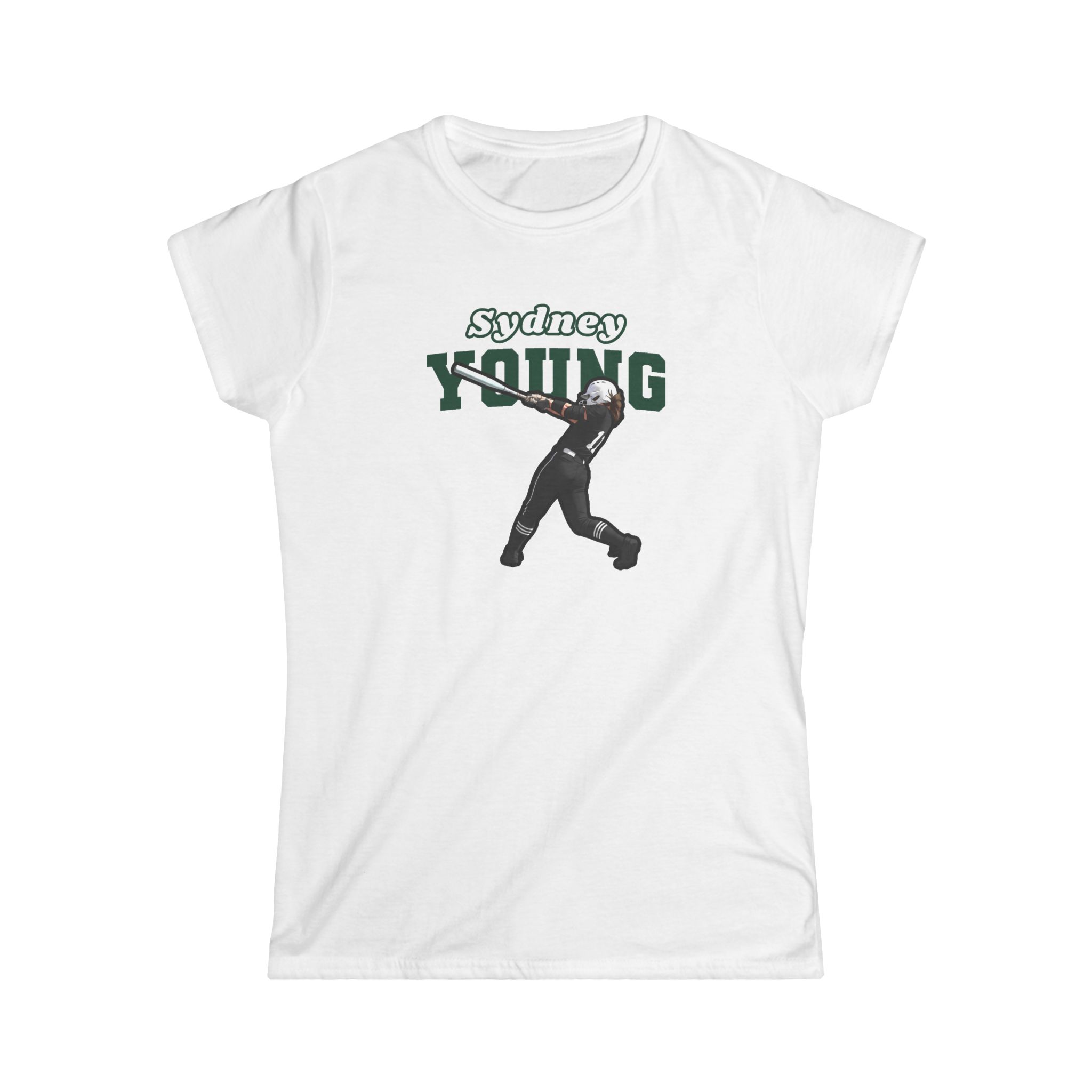 Women's Softstyle Tee — character_name_arch in White