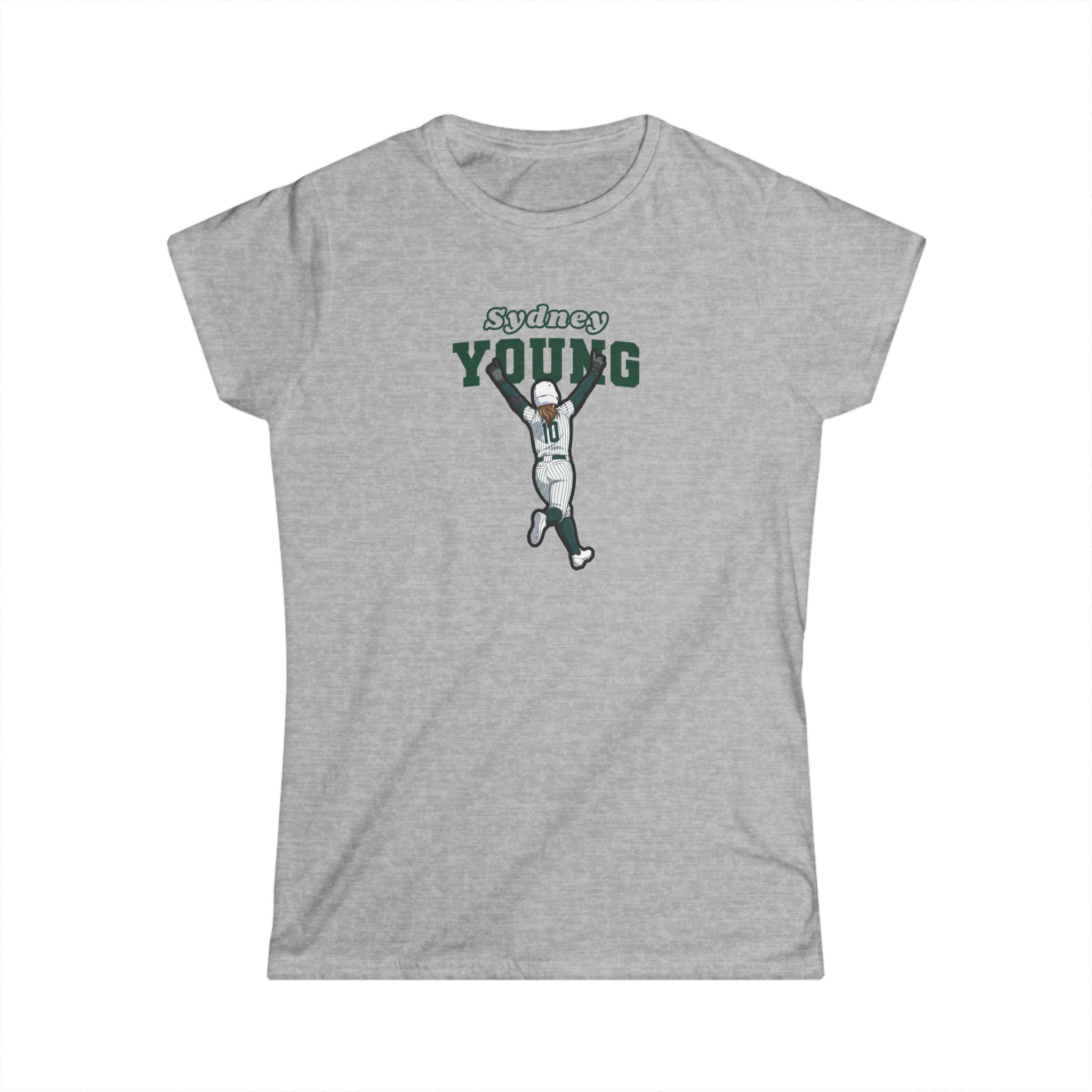Women's Softstyle Tee — character_name_arch in Grey