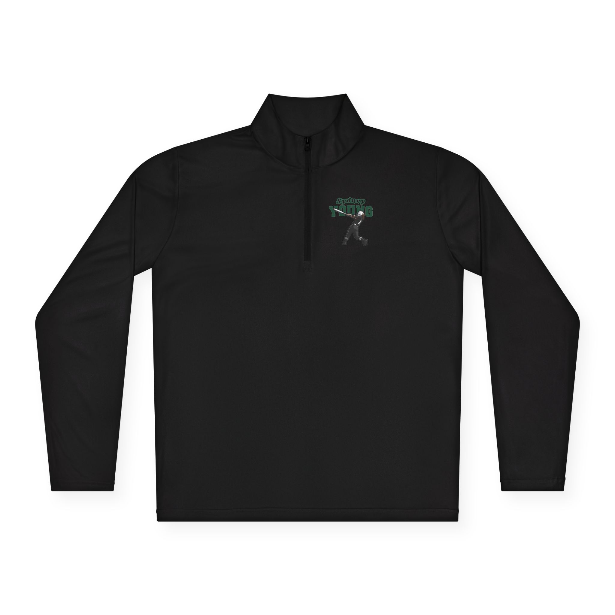 Q-Zip Pullover — character_name_arch in Black