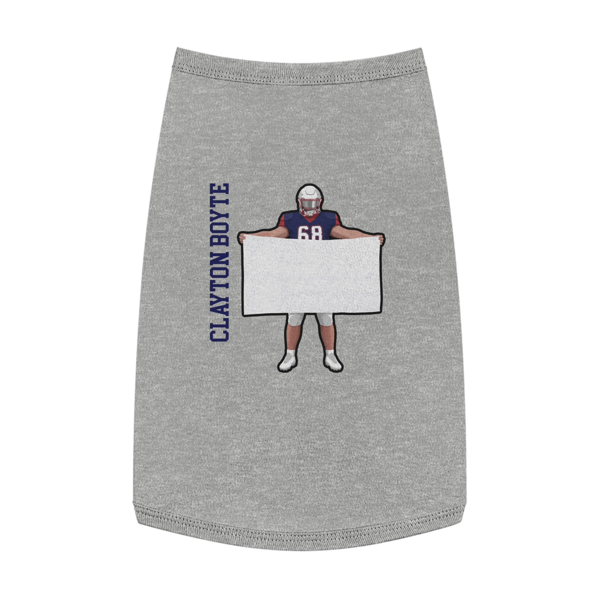 Pet Tank Top — character_name_vertical in White