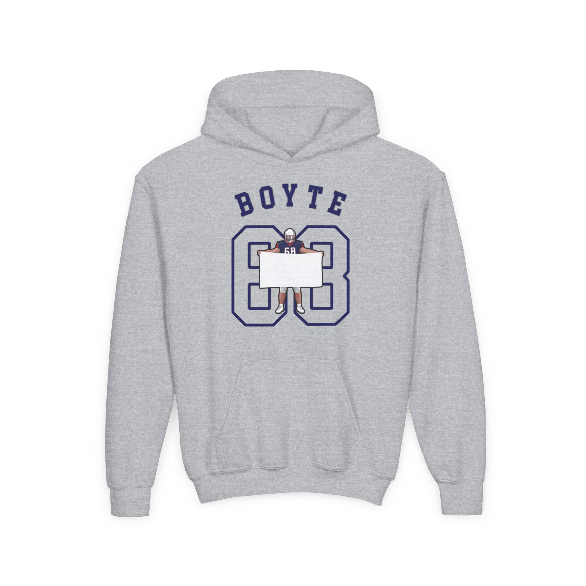 Youth Hoodie — character_shirsey_arch in Grey