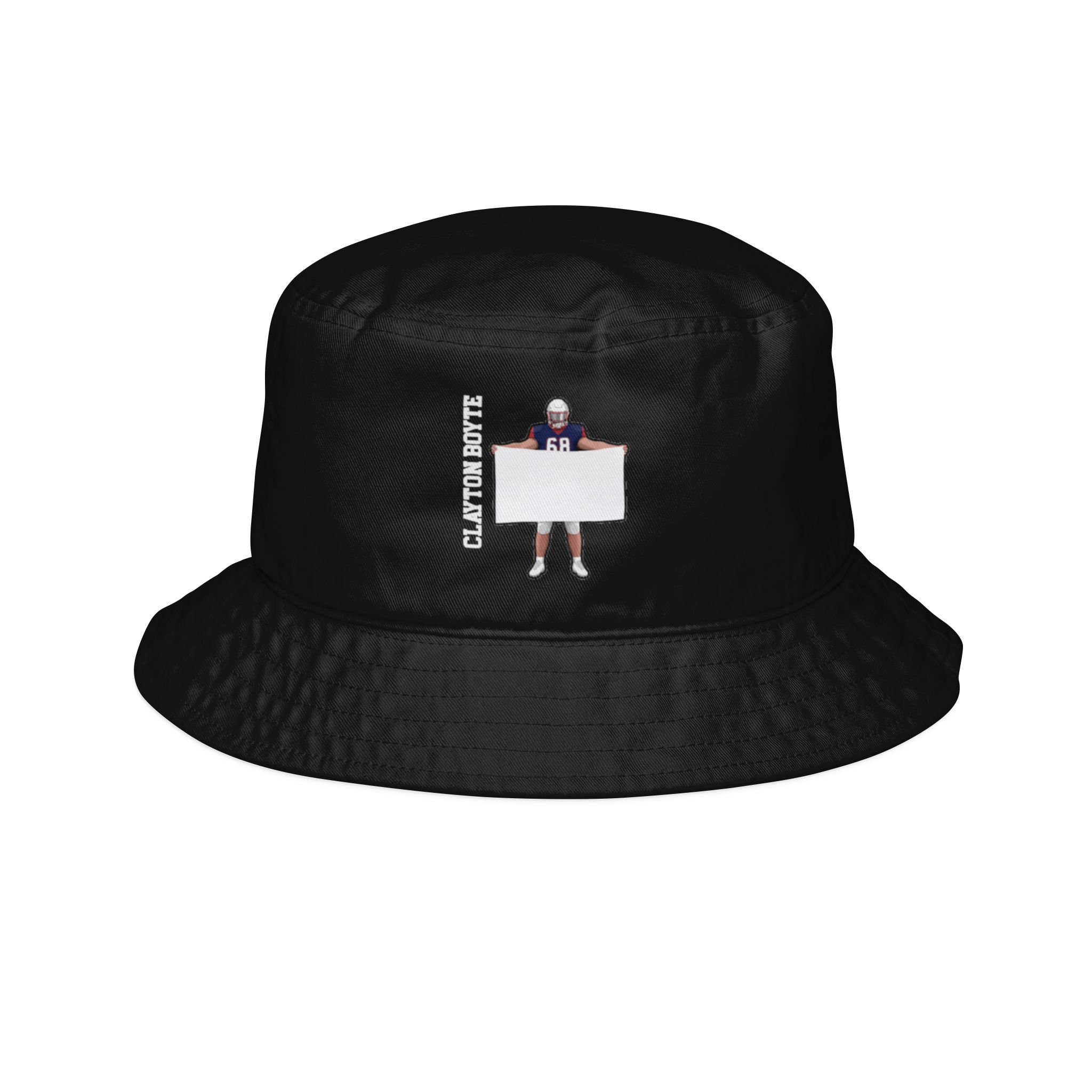 Bucket Hat — character_name_vertical in Black