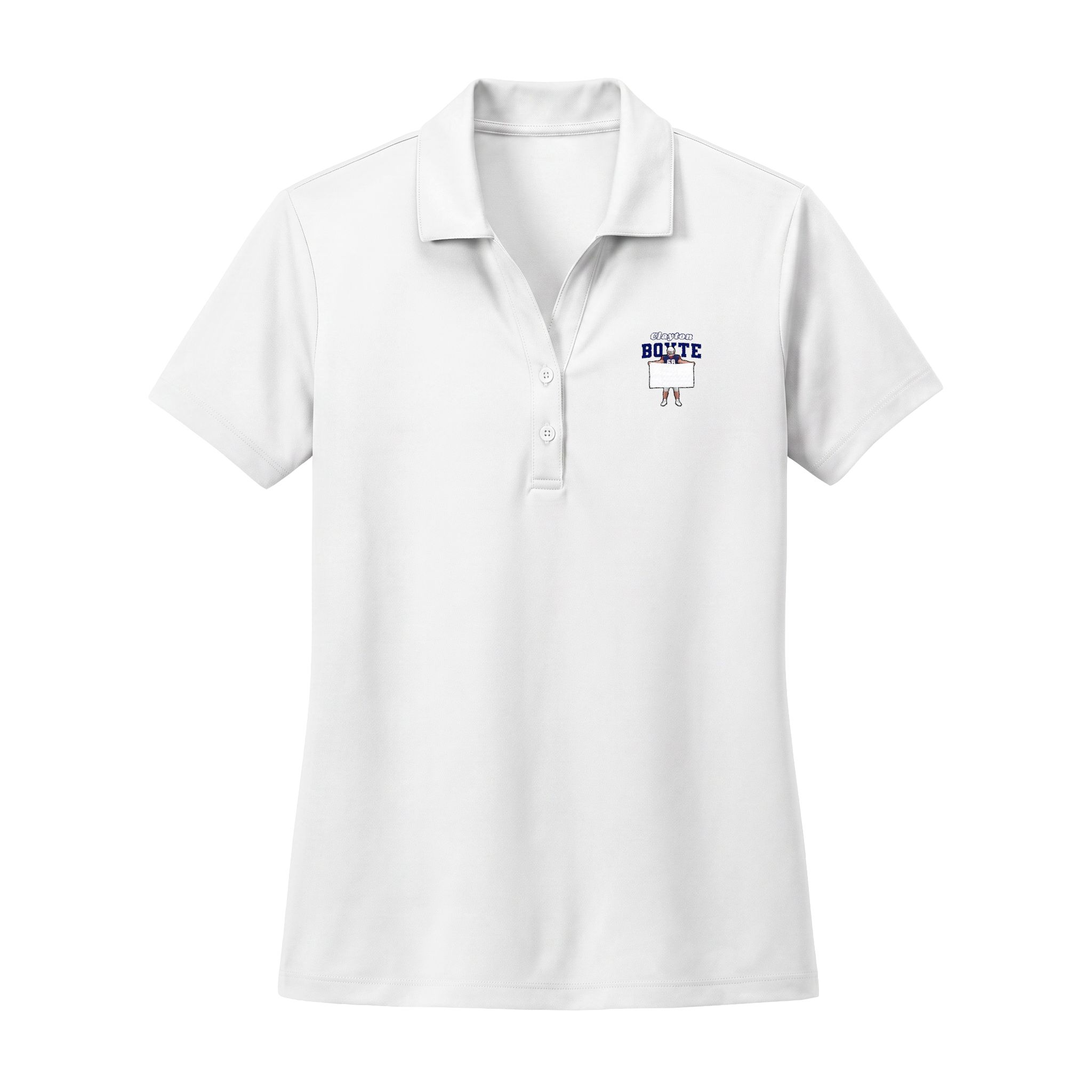 Women's Polo — character_name_arch in White