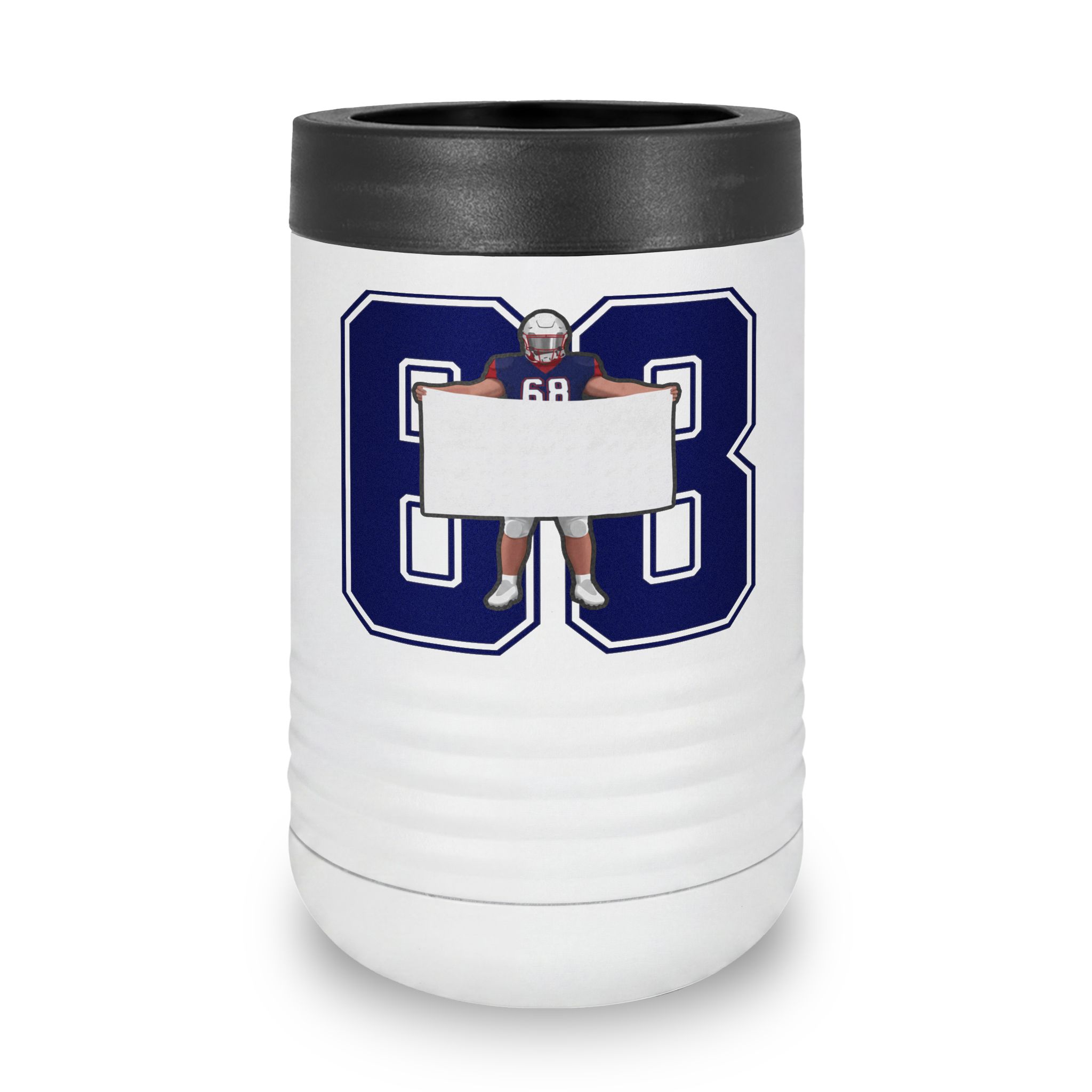 Stainless Can Cooler — character_number in White