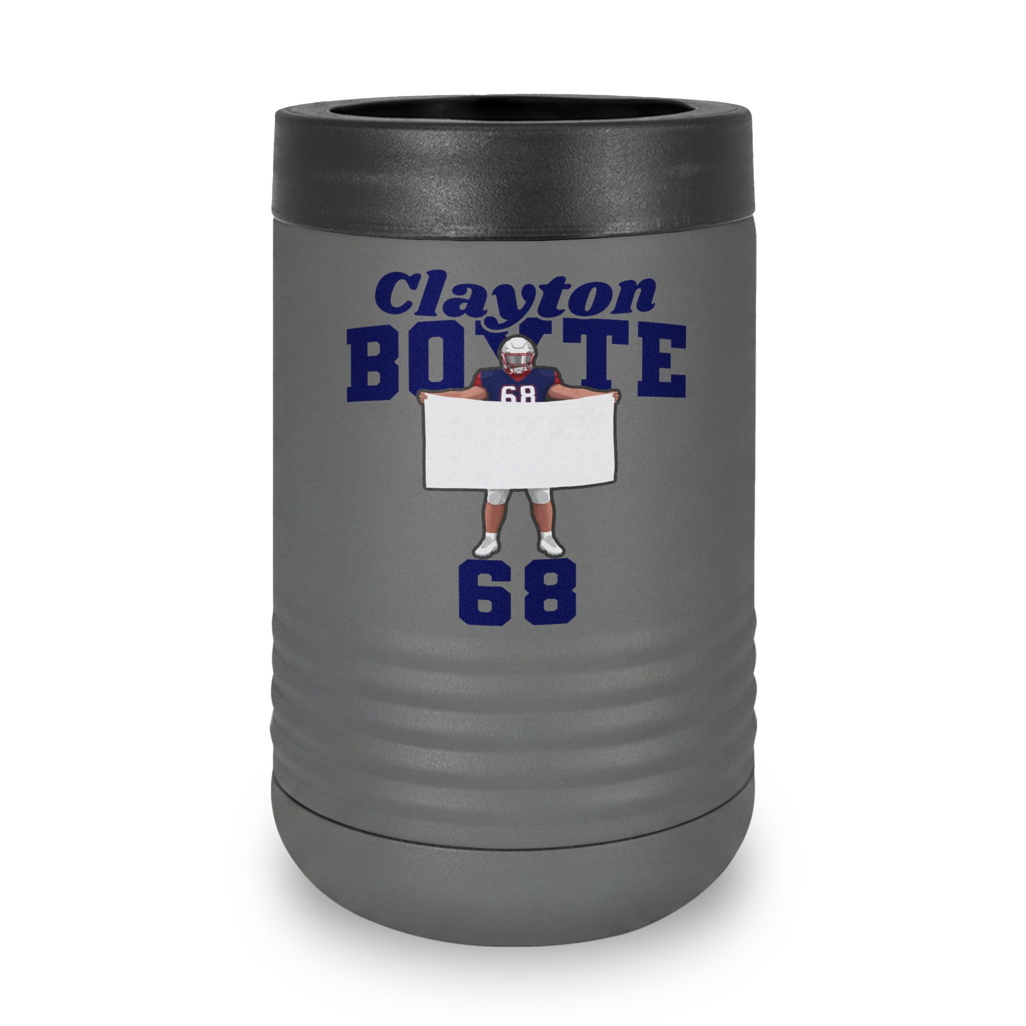Stainless Can Cooler — character_signature_arch in Grey