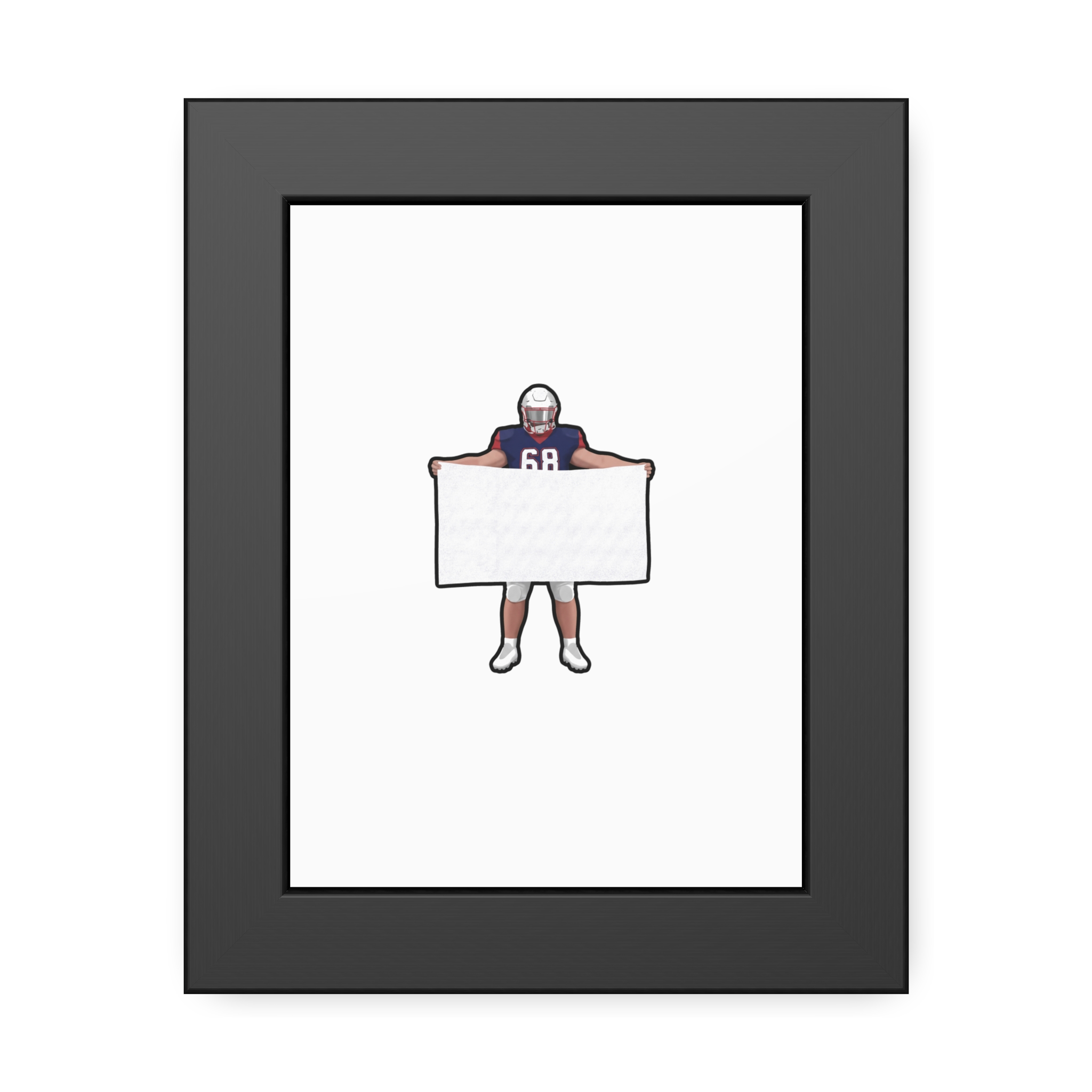Framed Poster — character_number in Black
