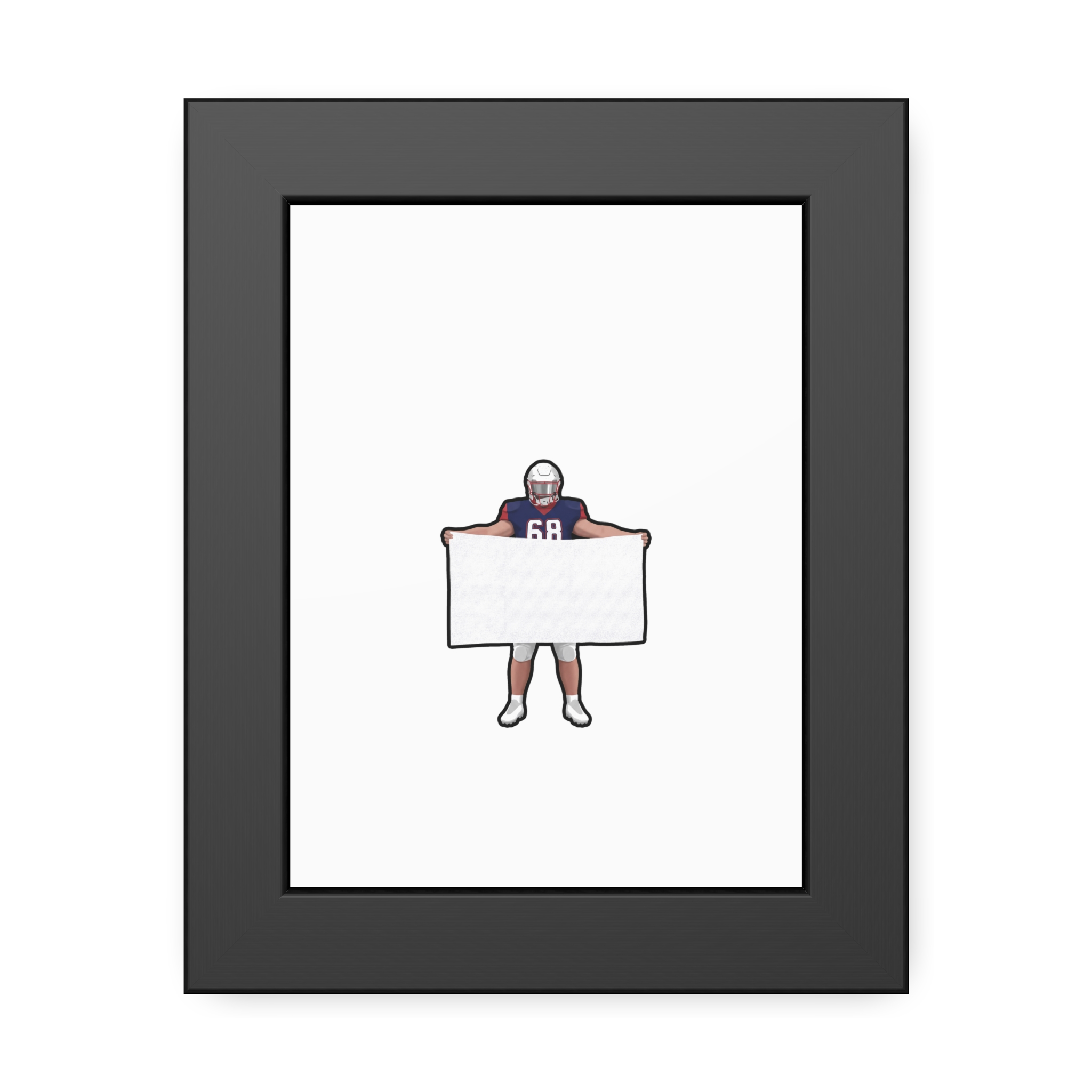 Framed Poster — character_number_top in Black