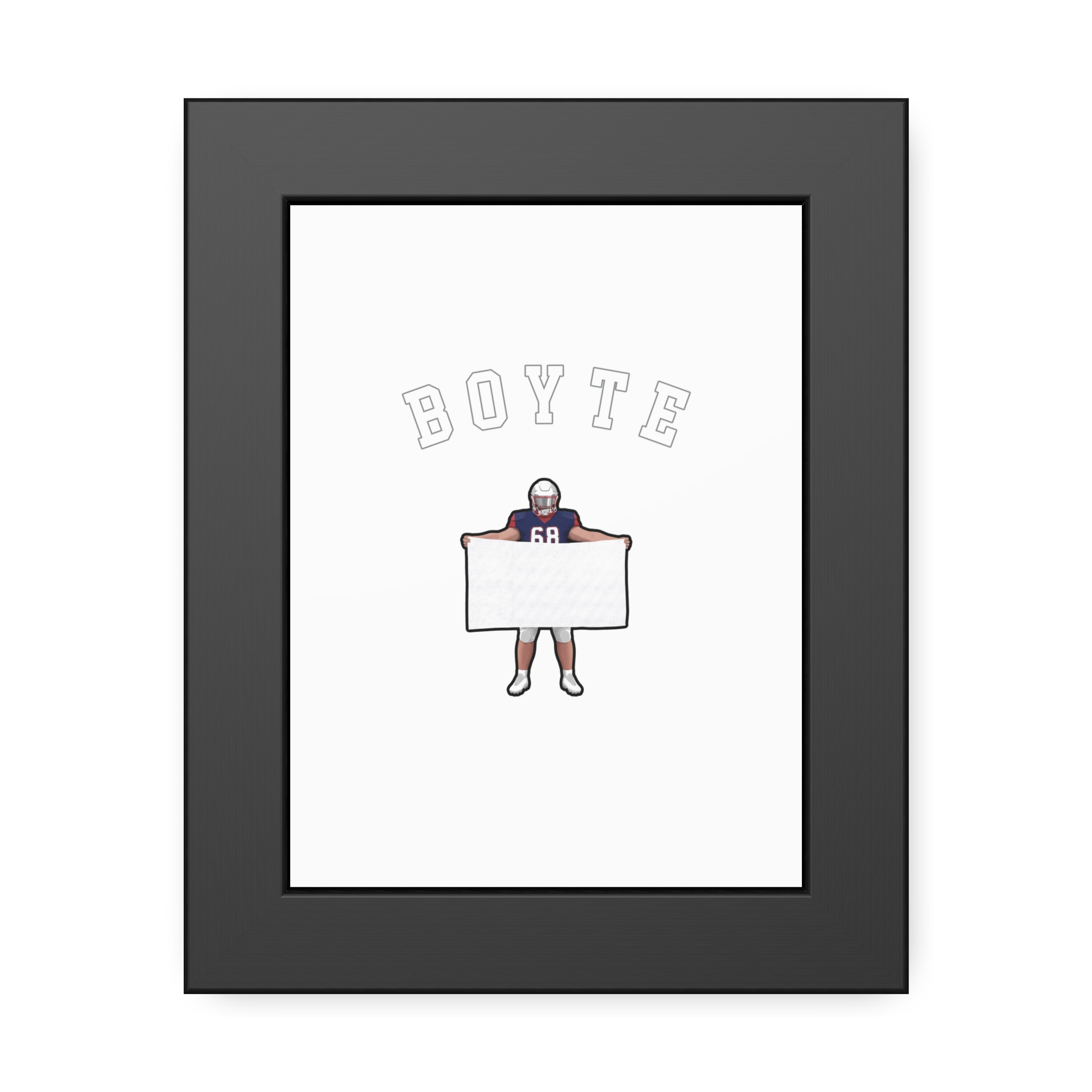 Framed Poster — character_shirsey_arch in Black