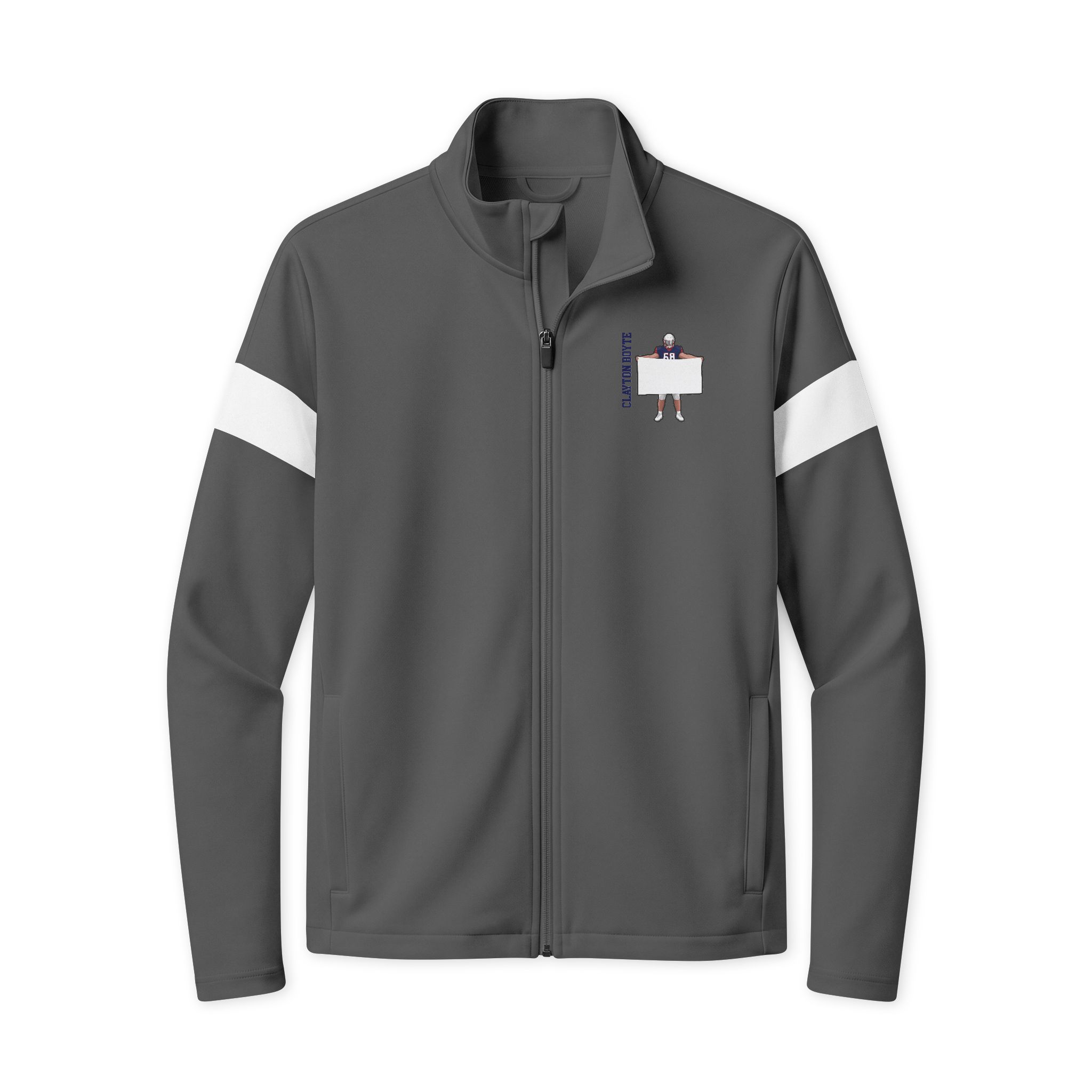 Travel Full-Zip Jacket — character_name_vertical in Iron Grey/ White