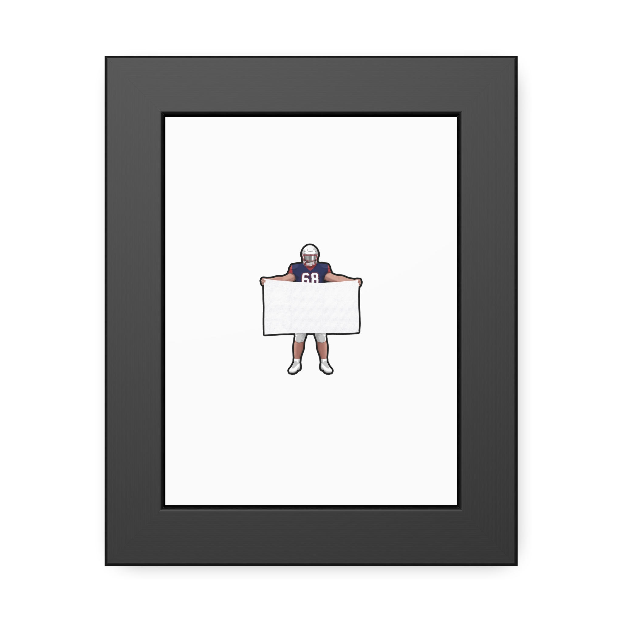 Framed Poster — character_signature_arch in Black