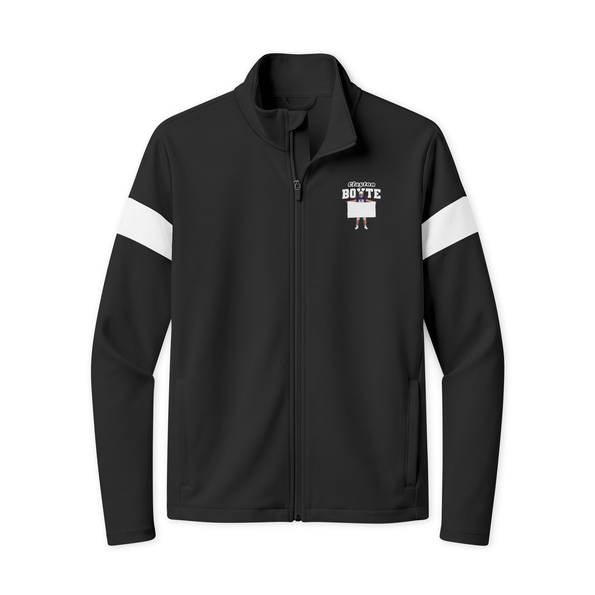 Travel Full-Zip Jacket — character_name_arch in Black/ White
