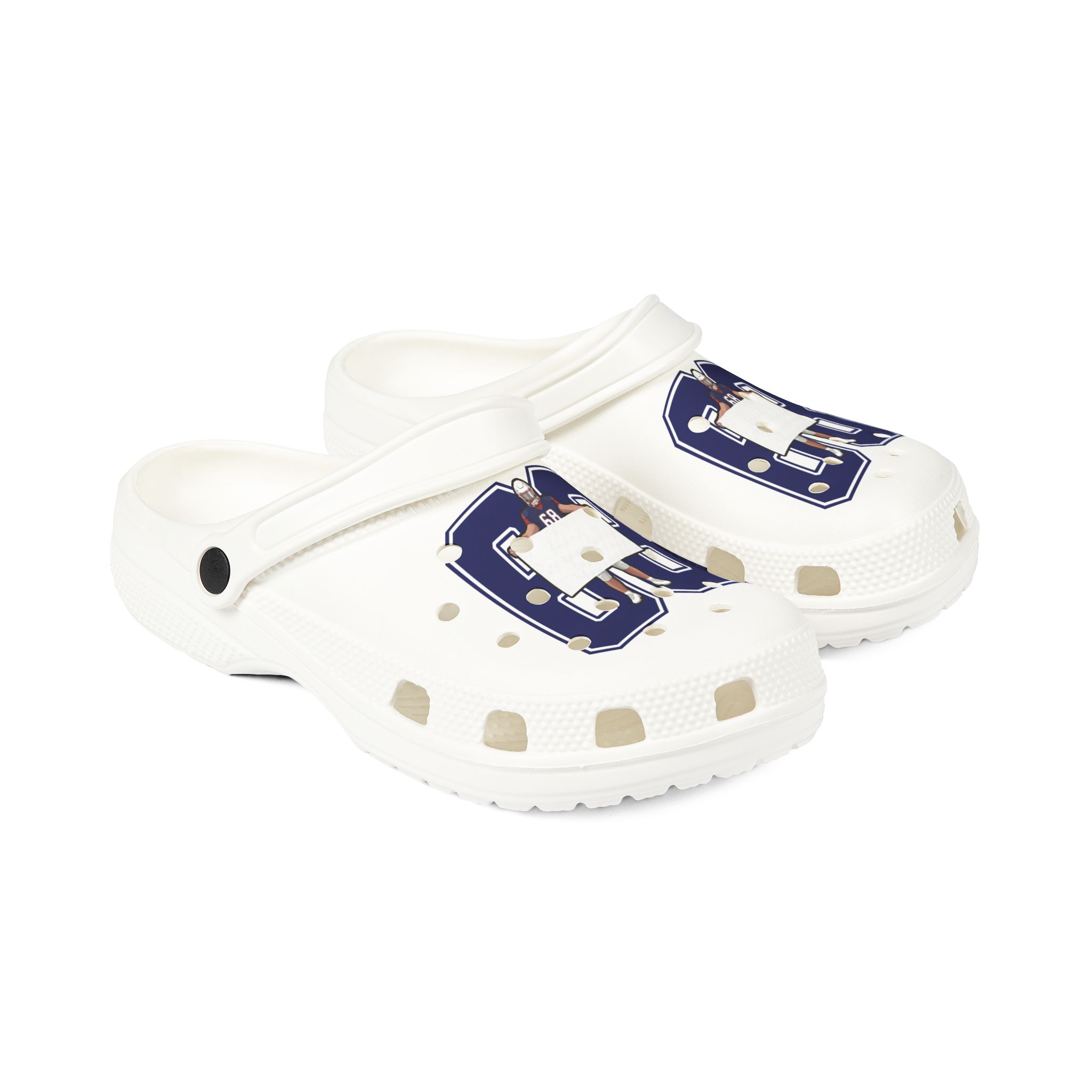 Rubber Clogs — character_number in White