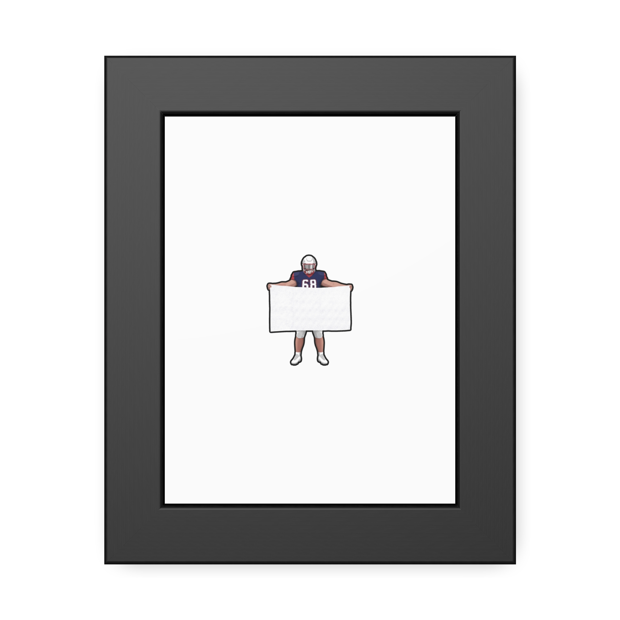 Framed Poster — character_player_name in Black
