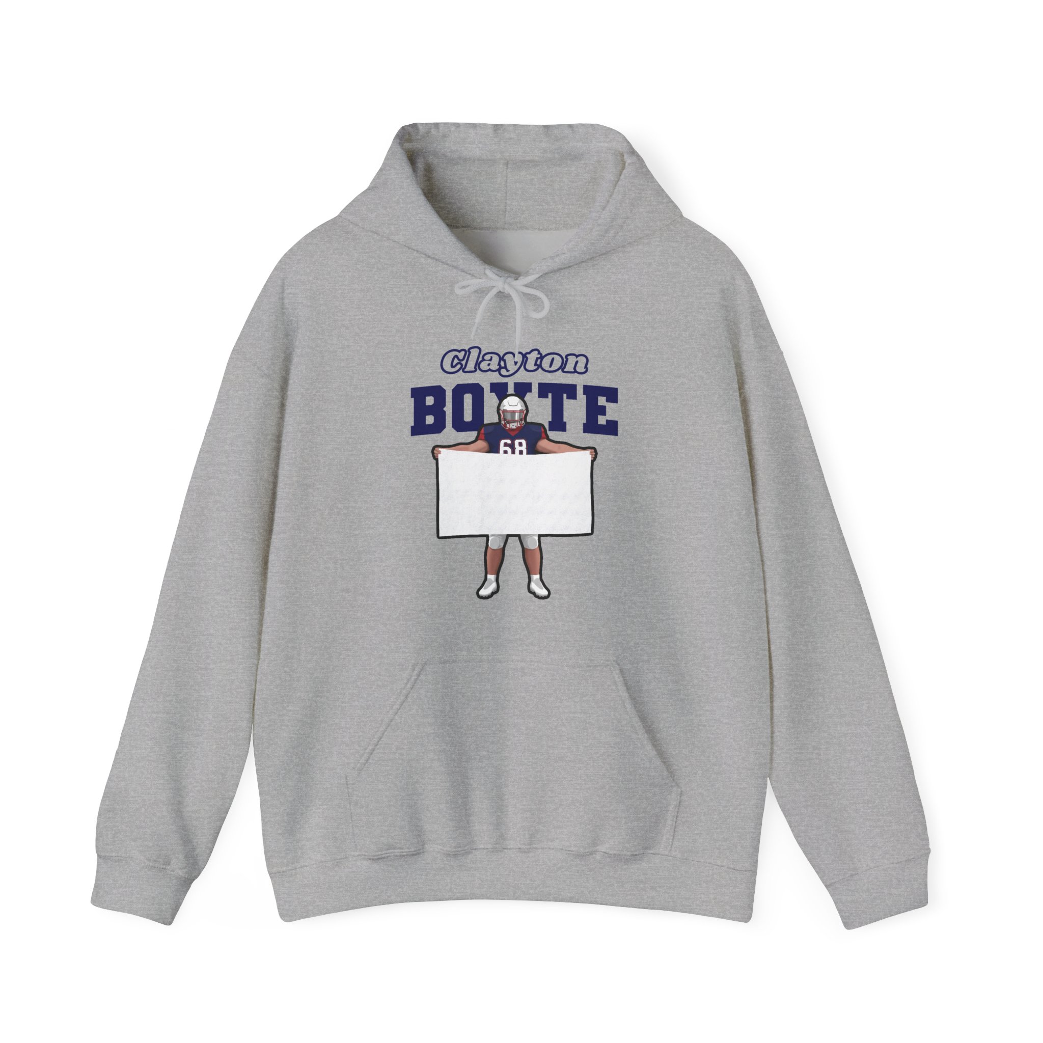 Hoodie — character_name_arch in Grey