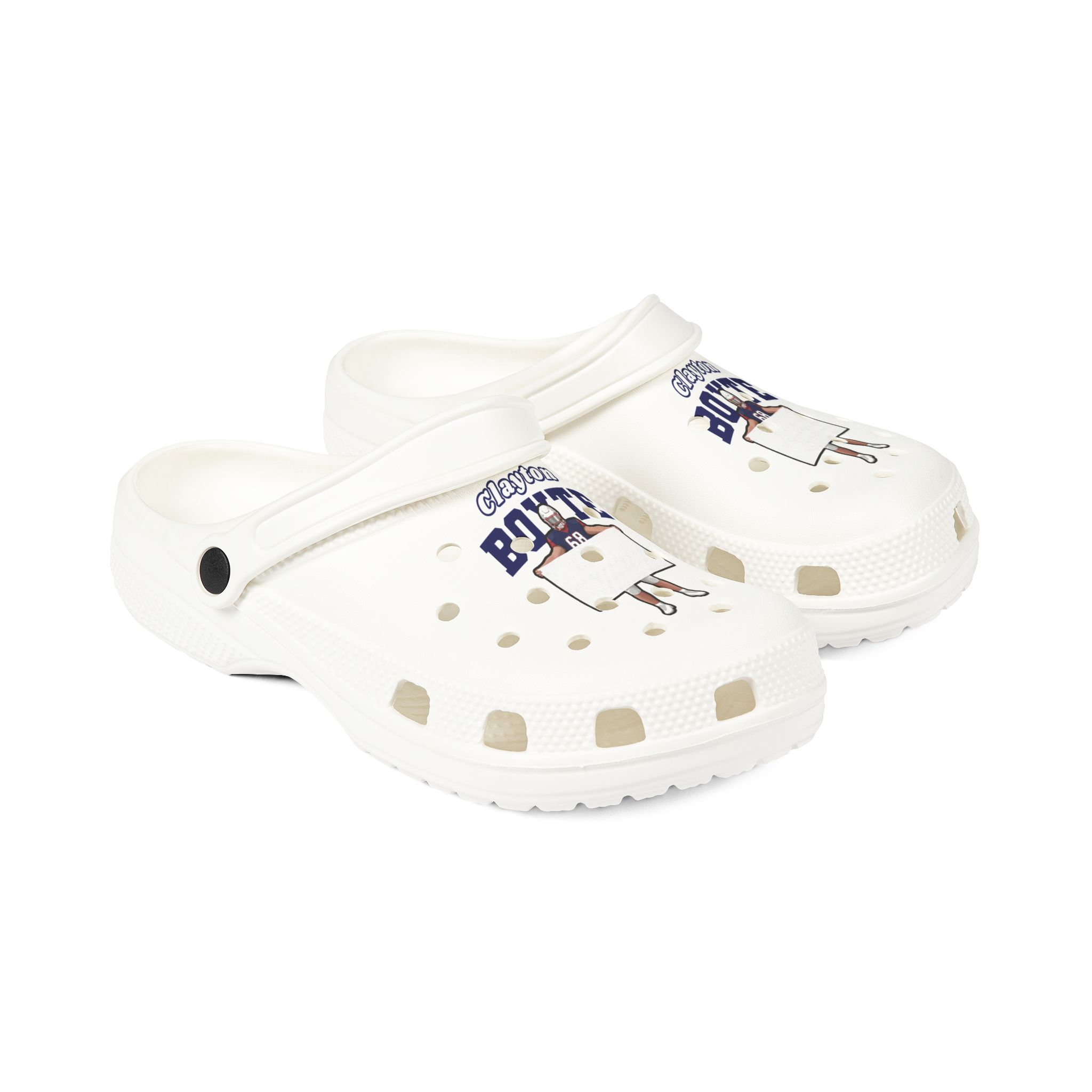 Rubber Clogs — character_name_arch in White