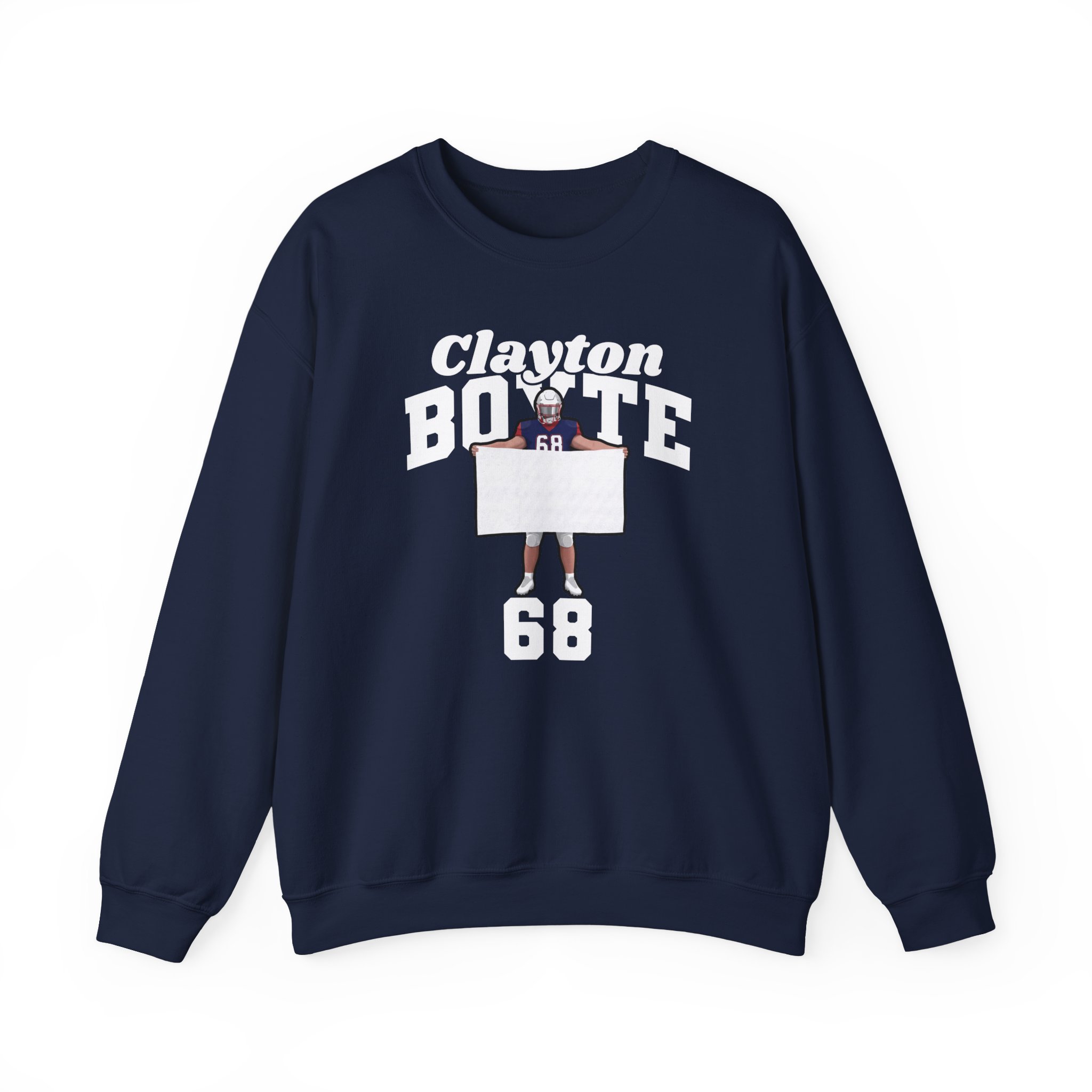 Crewneck Sweatshirt — character_signature_arch in Navy