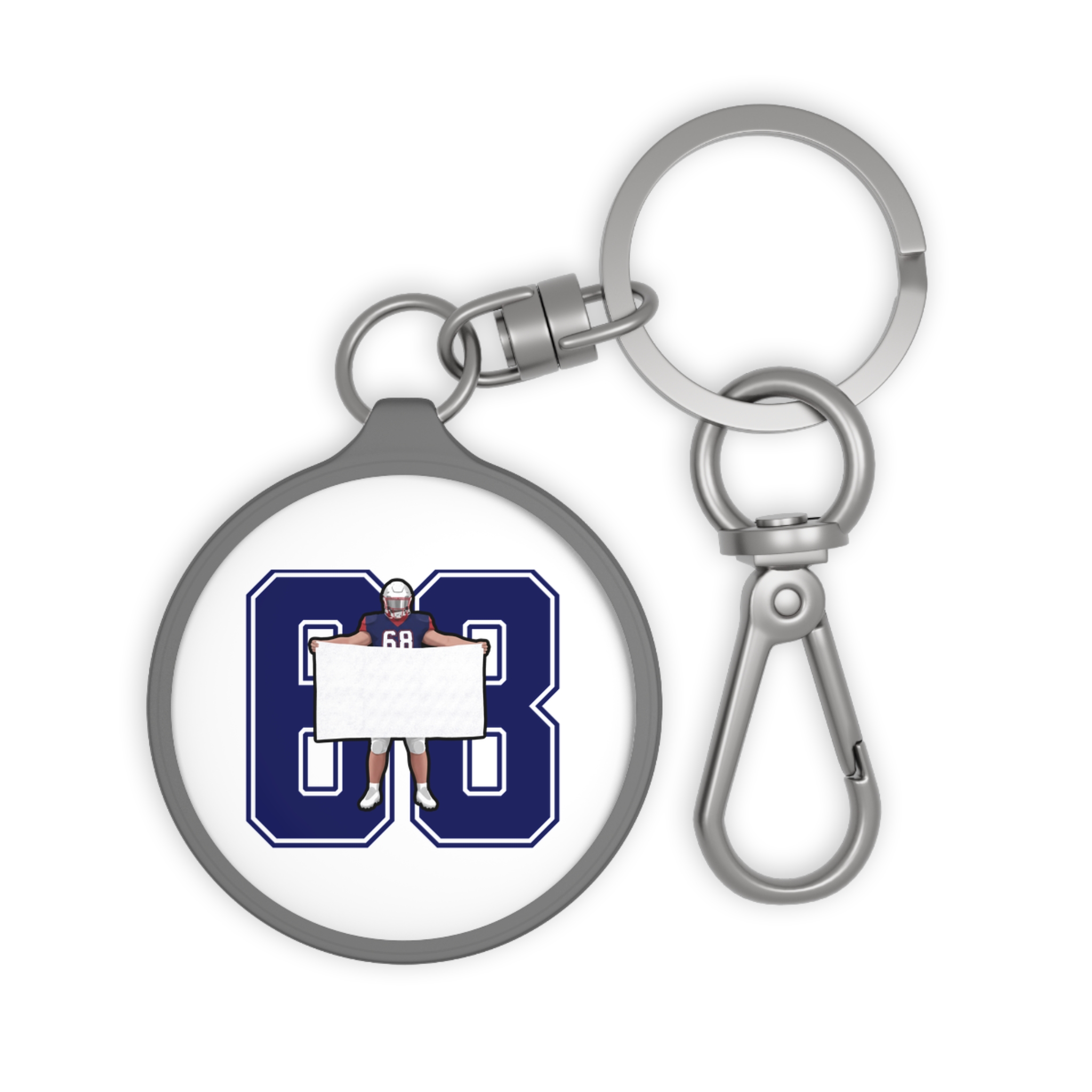 Keychain — character_number in Grey