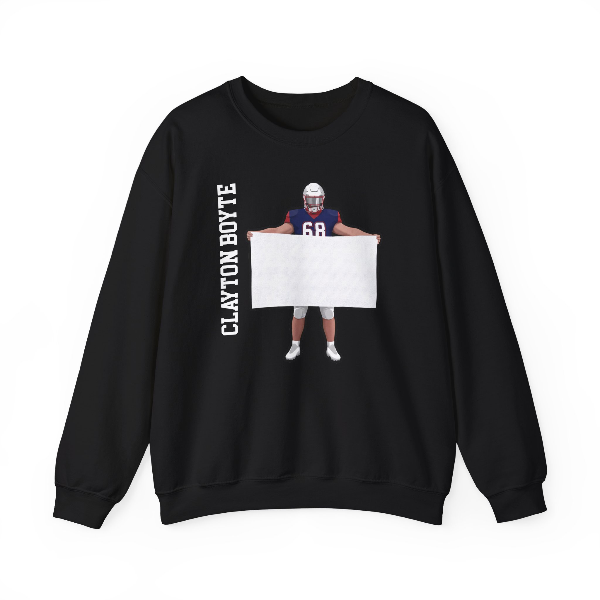 Crewneck Sweatshirt — character_name_vertical in Black
