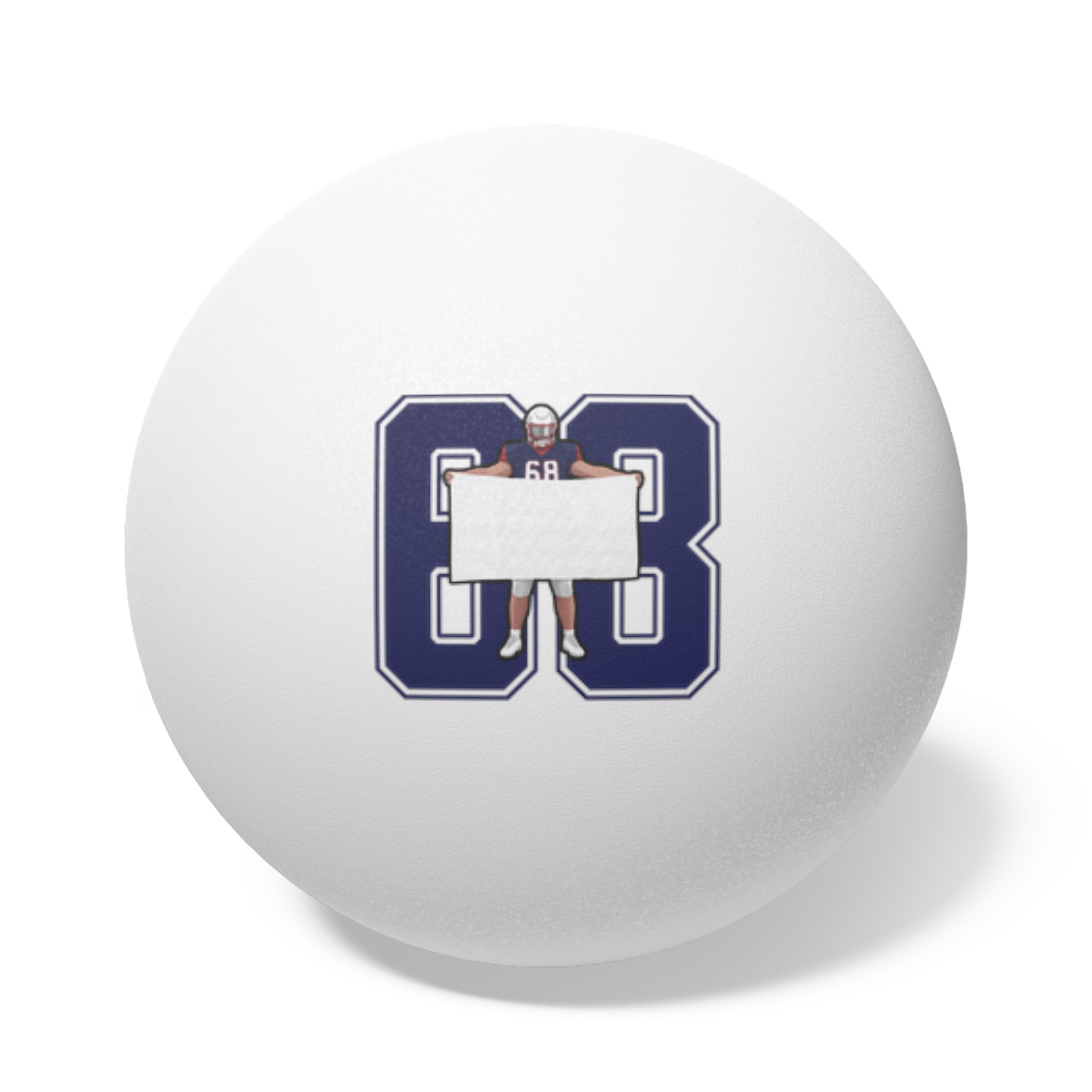 Ping Pong Balls, 6 pcs — character_number in White