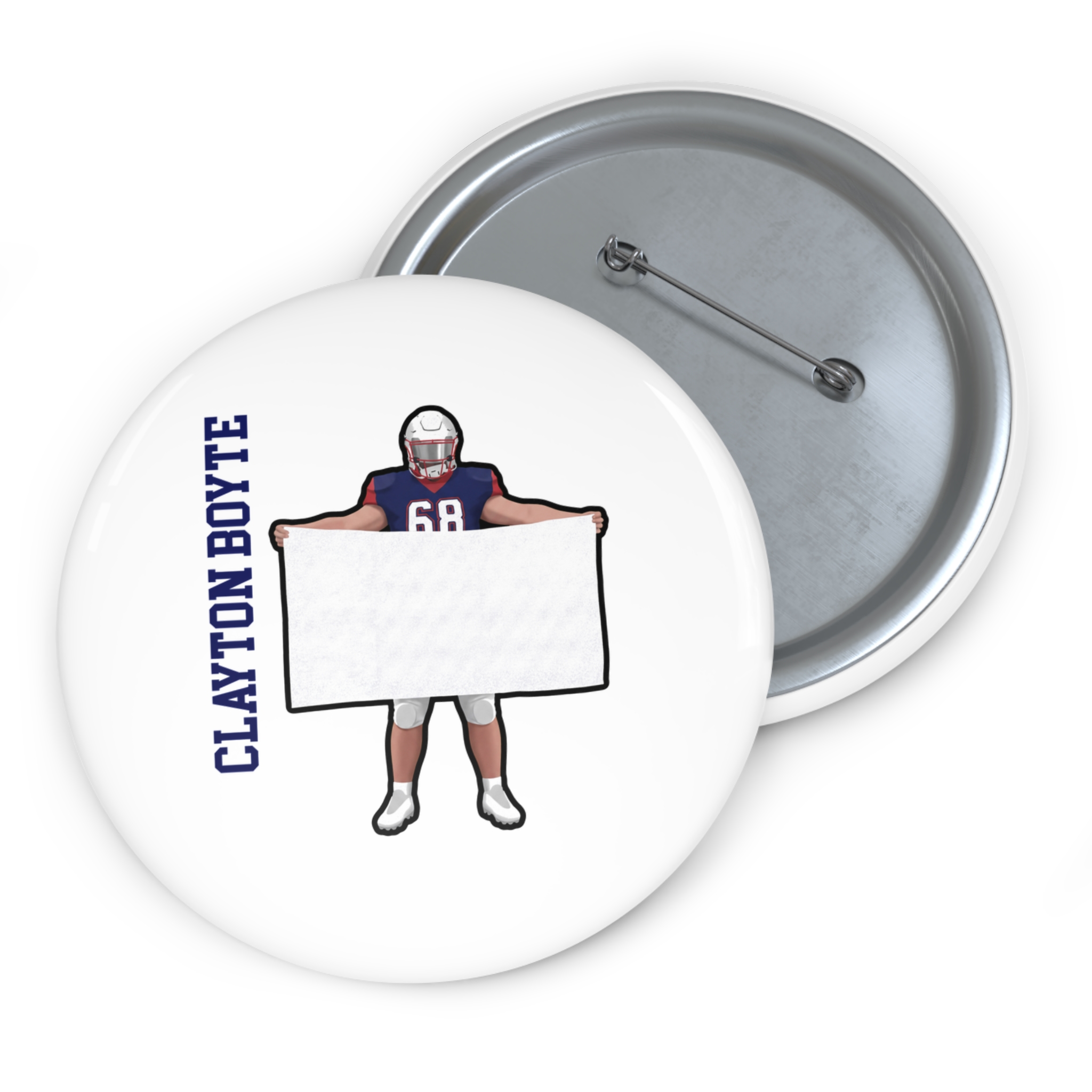 Game Day Pin — character_name_vertical in Classic